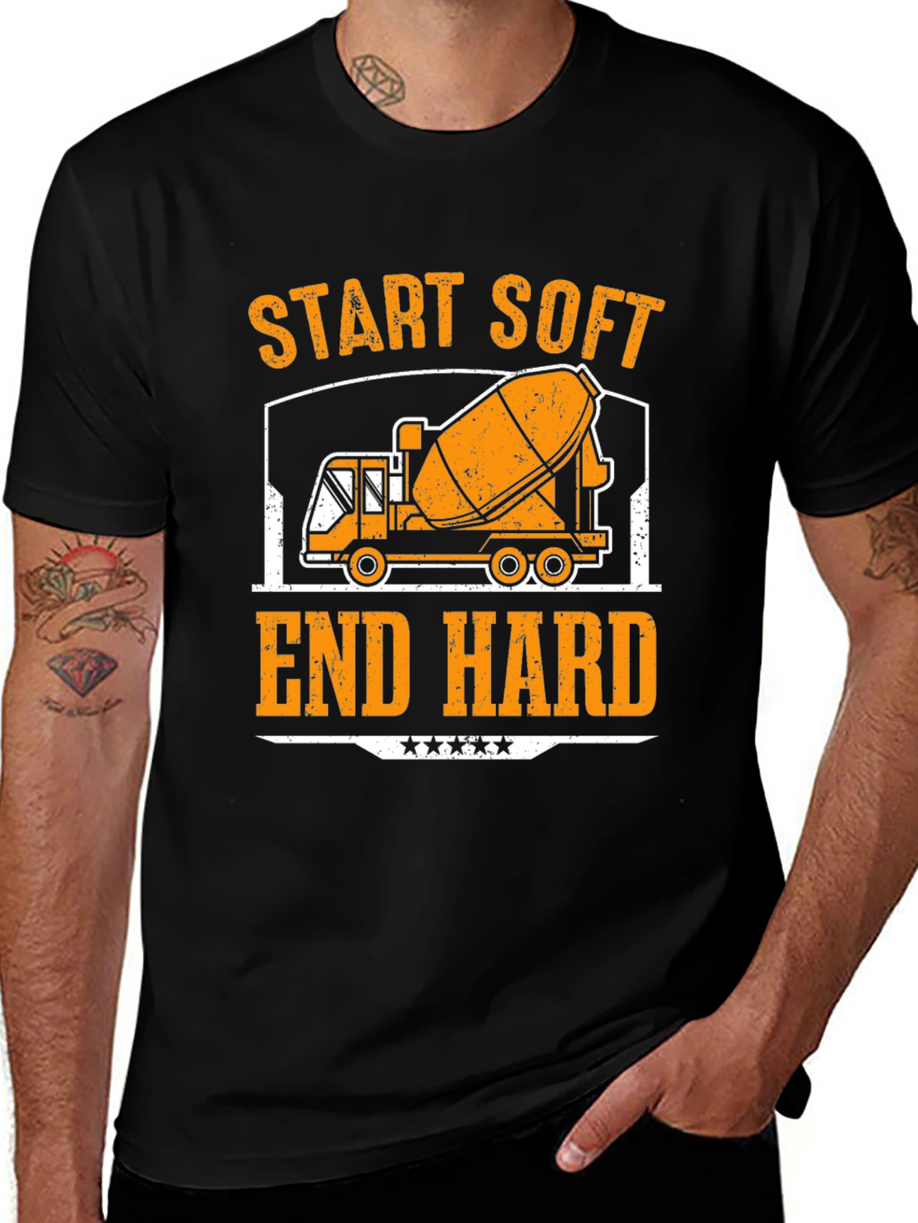 Start Soft End Hard Cement Truck T-Shirt