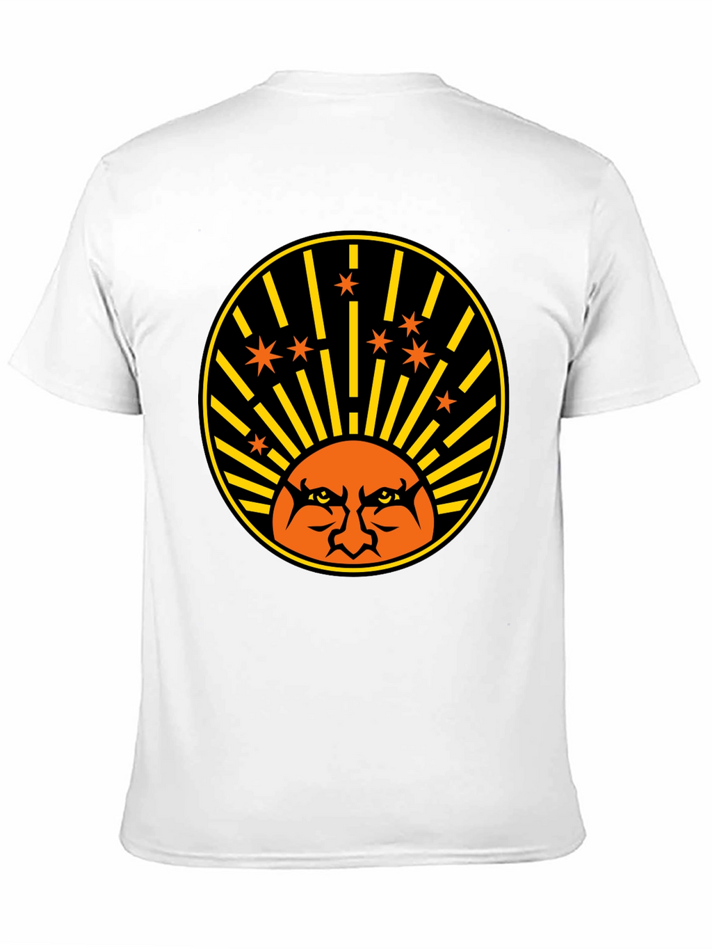 Angry Sun Graphic Tee - Black Cotton T-Shirt