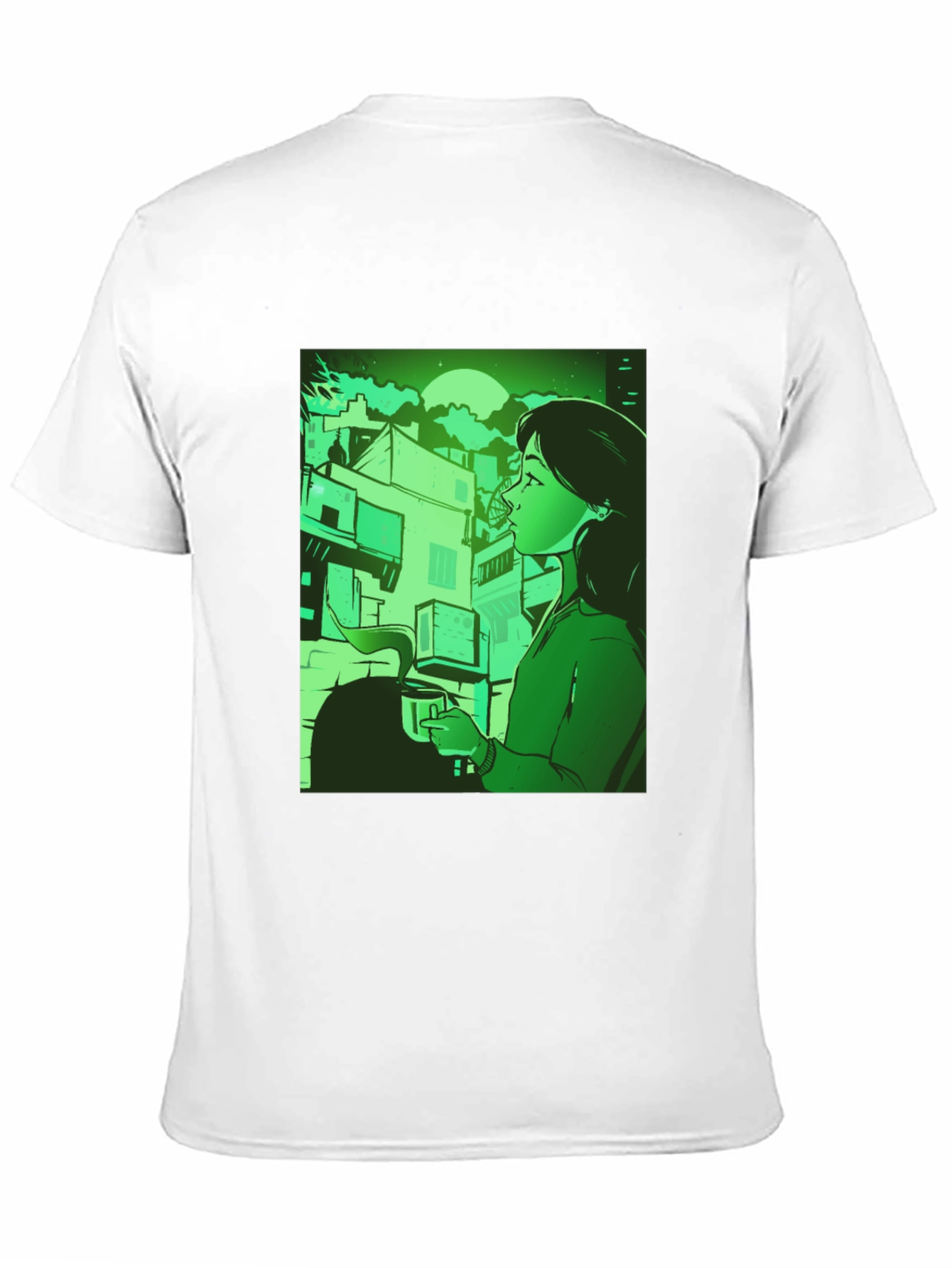 Stylish Urban Scene Graphic Tee - Relaxed Fit