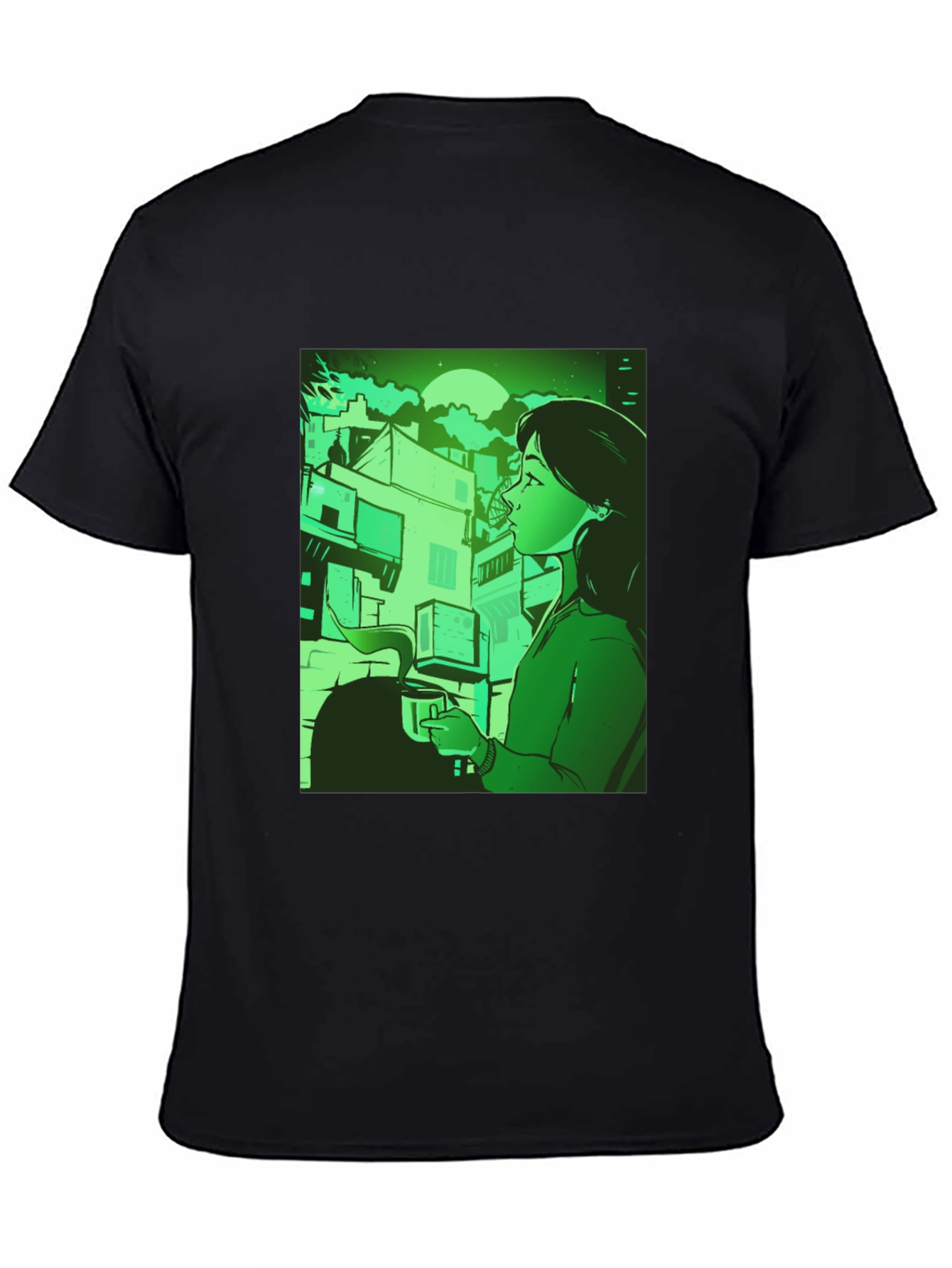 Stylish Urban Scene Graphic Tee - Relaxed Fit