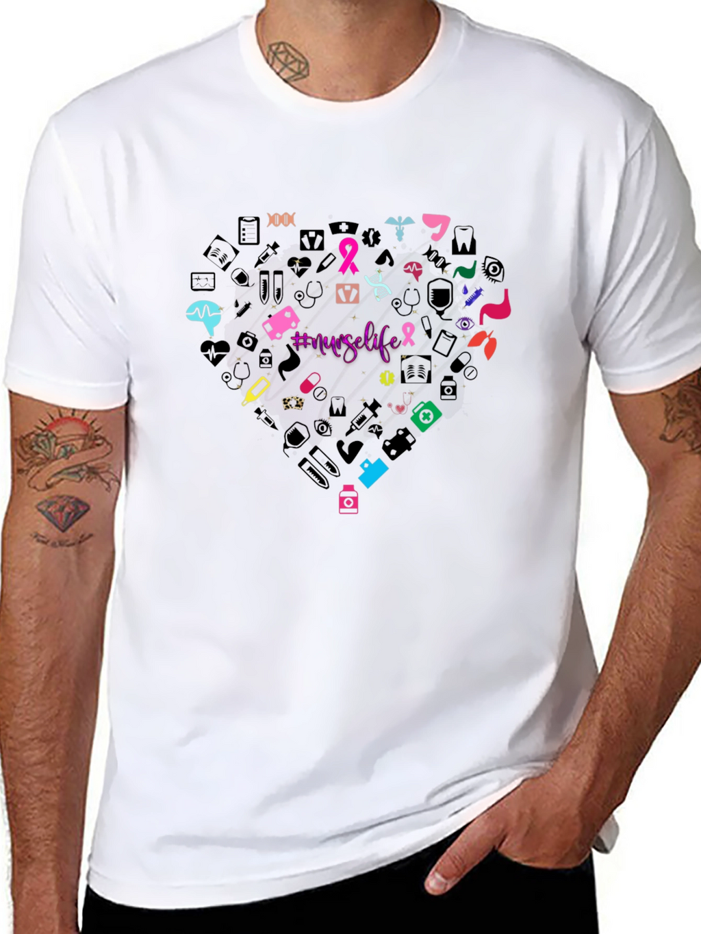 Nurse Life Heart Graphic T-Shirt Unisex