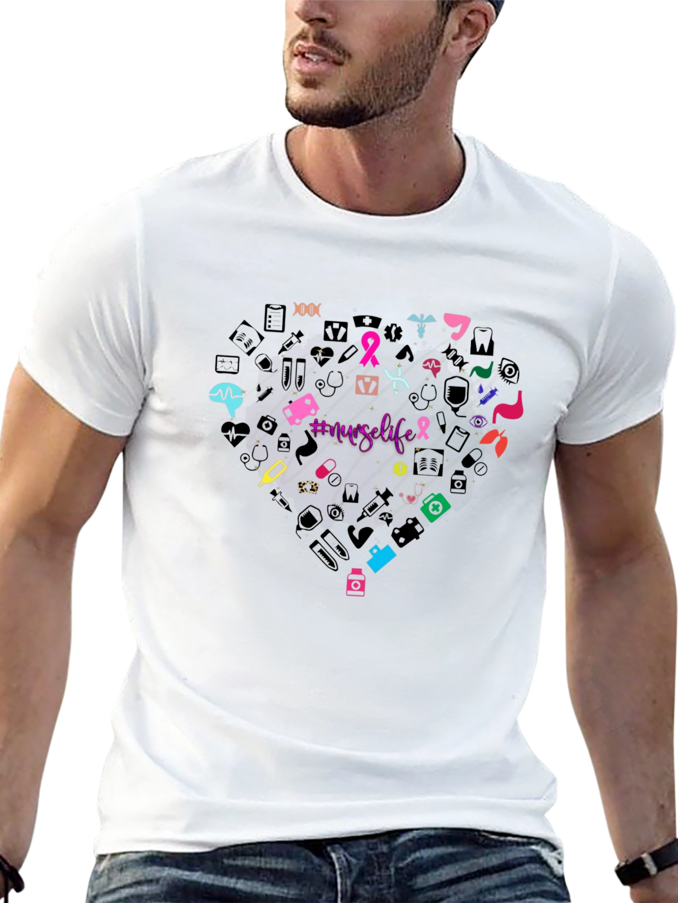 Nurse Life Heart Graphic T-Shirt Unisex
