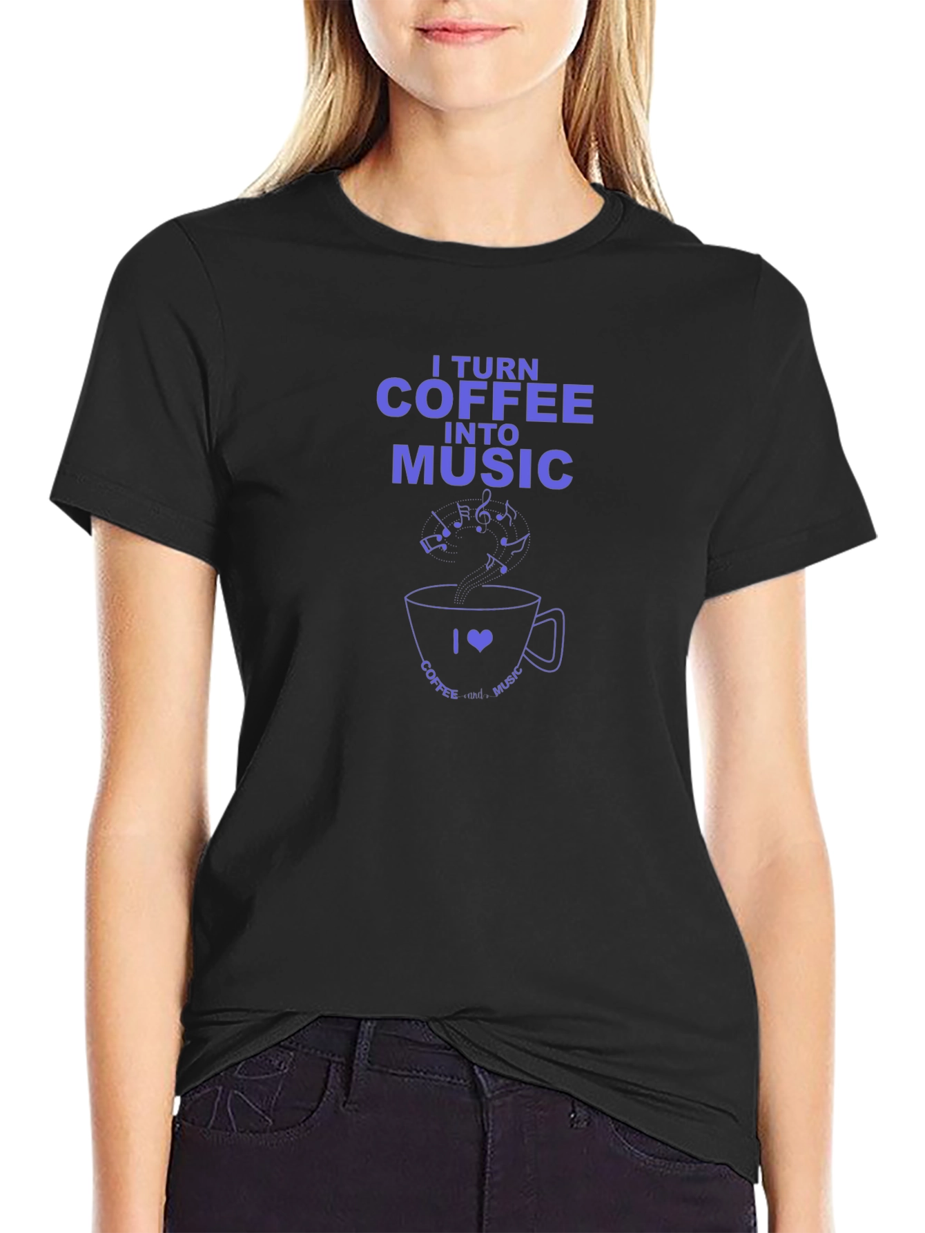 Coffee to Music Graphic T-Shirt
