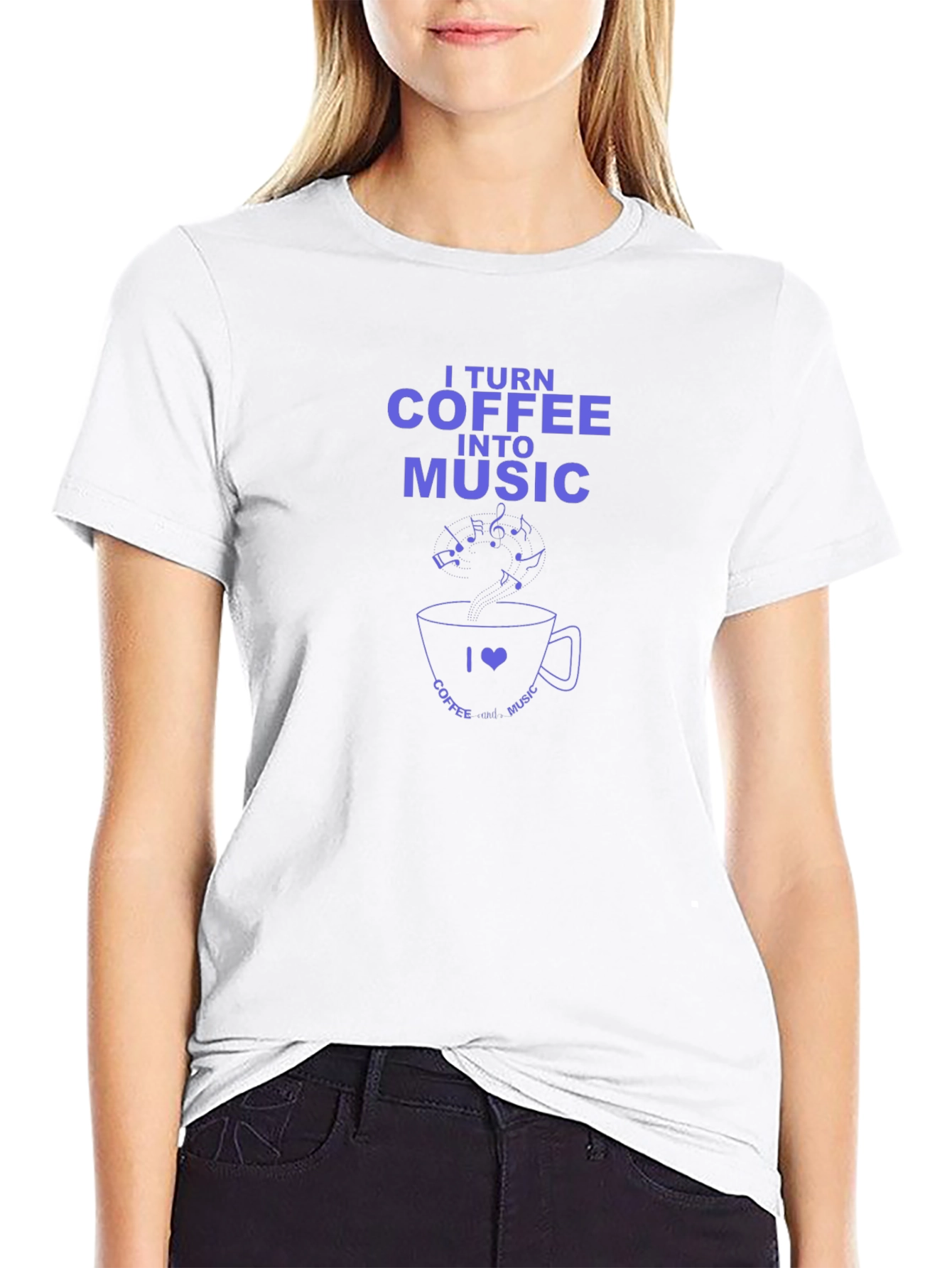 Coffee to Music Graphic T-Shirt