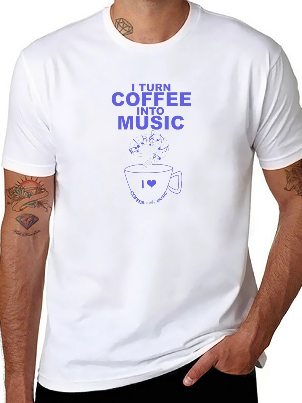 Coffee to Music Graphic T-Shirt