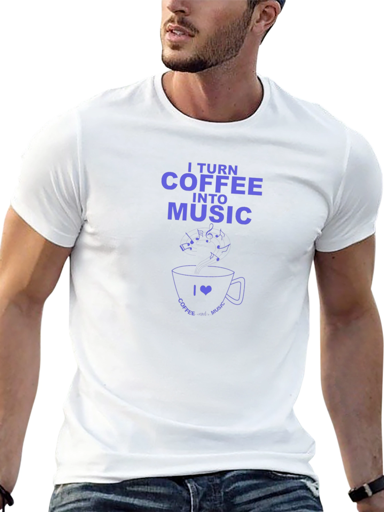 Coffee to Music Graphic T-Shirt