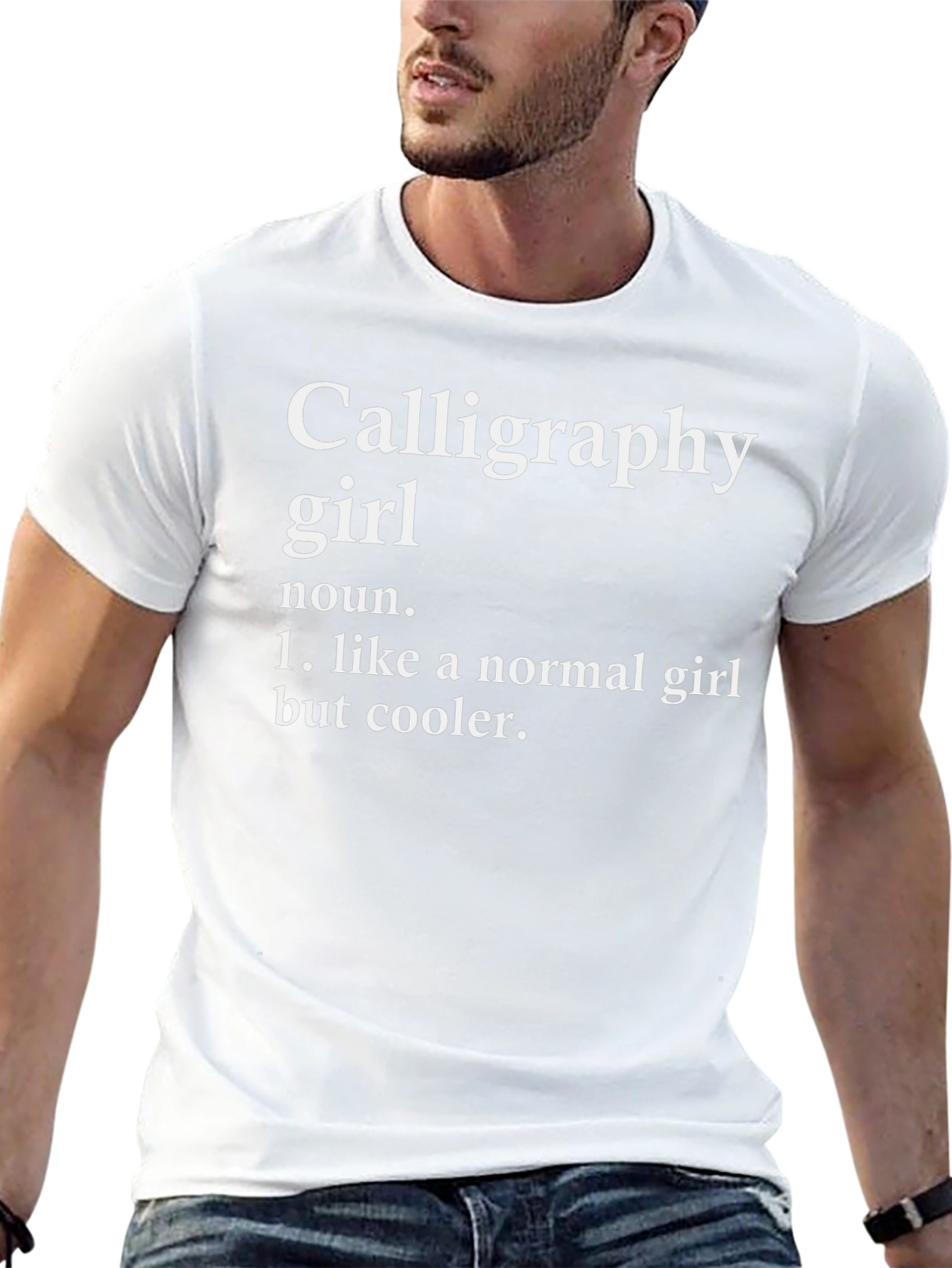 Calligraphy Girl Definition Black T-Shirt