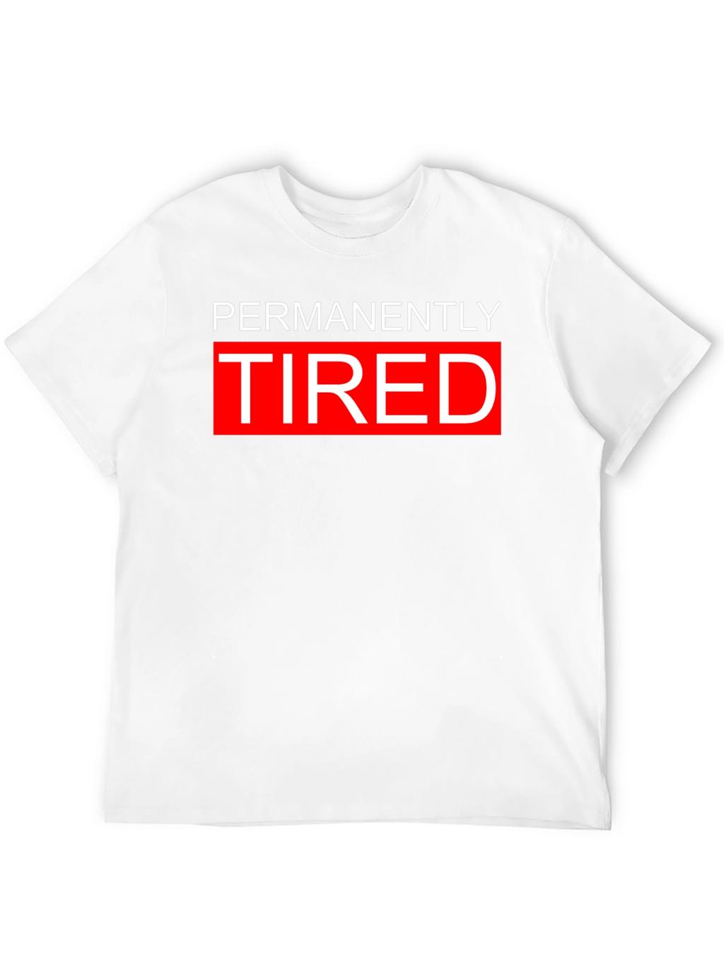 Permanently Tired Graphic Tee - Black Cotton Blend