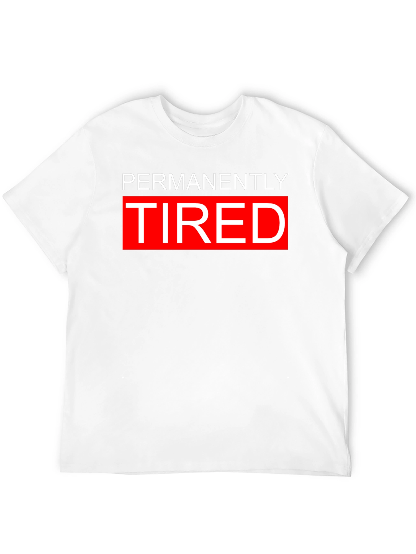 Permanently Tired Graphic Tee - Black Cotton Blend