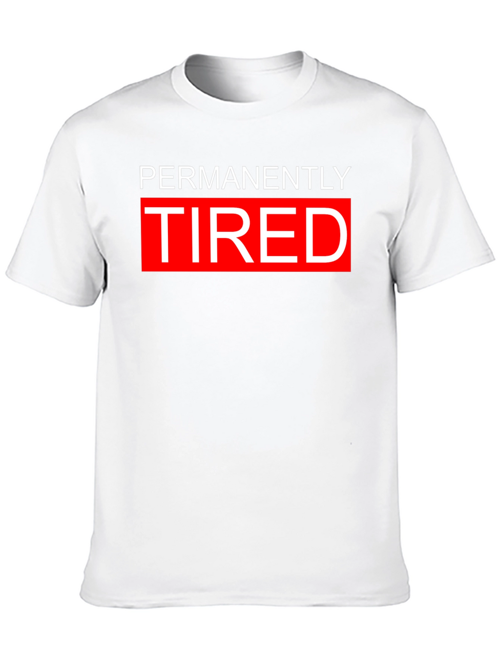 Permanently Tired Graphic Tee - Black Cotton Blend