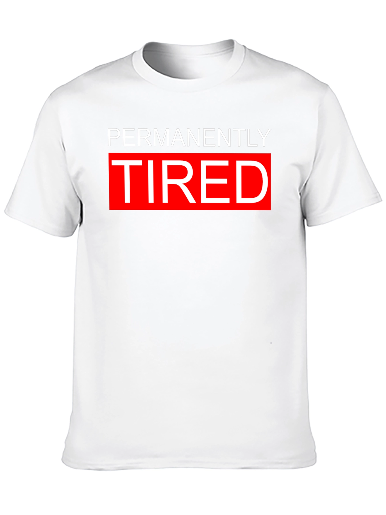 Permanently Tired Graphic Tee - Black Cotton Blend