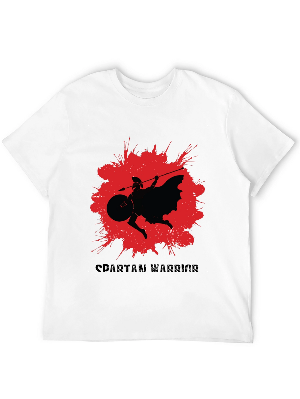 Spartan Warrior Graphic T-Shirt - Black