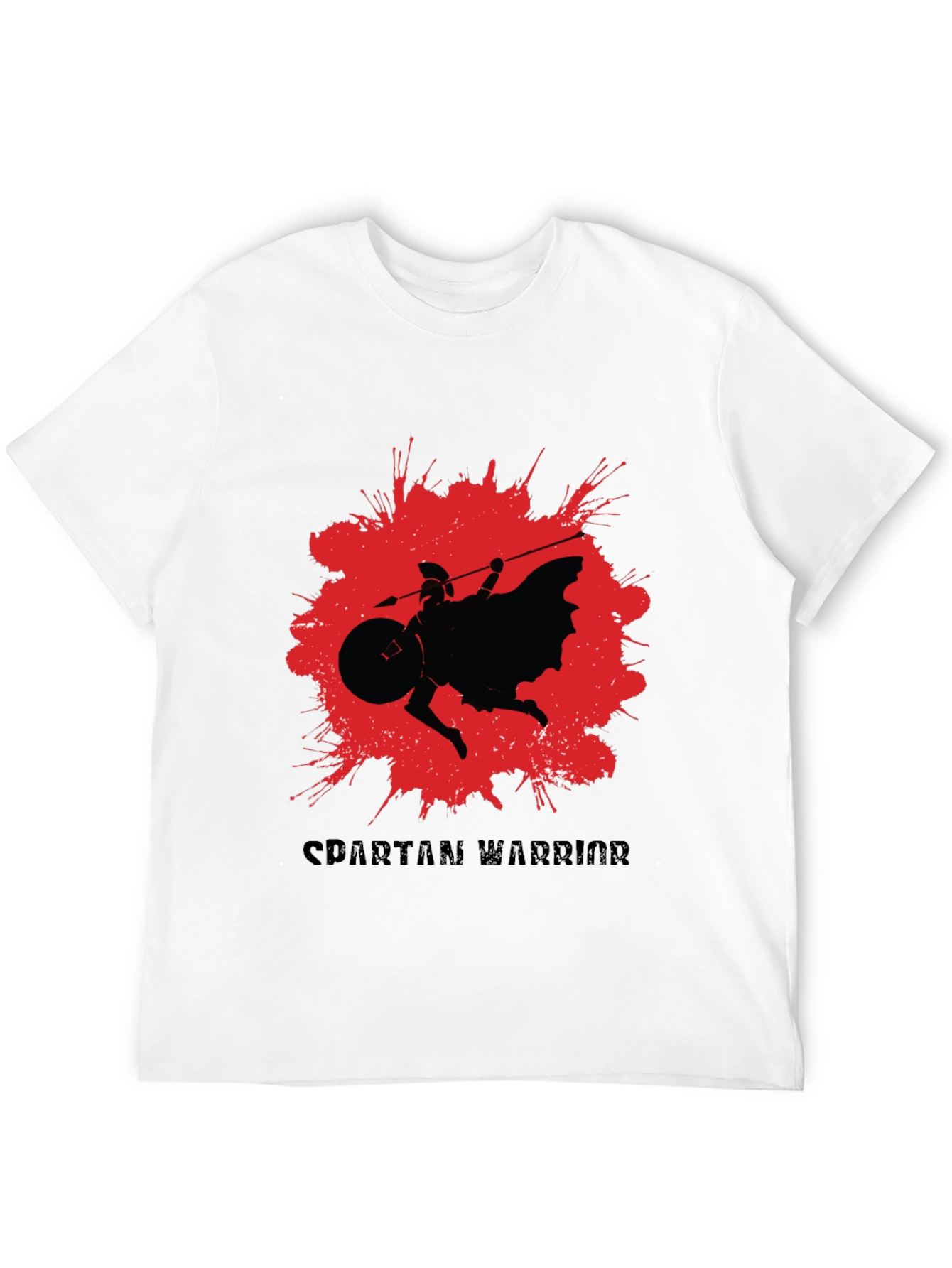 Spartan Warrior Graphic T-Shirt - Black