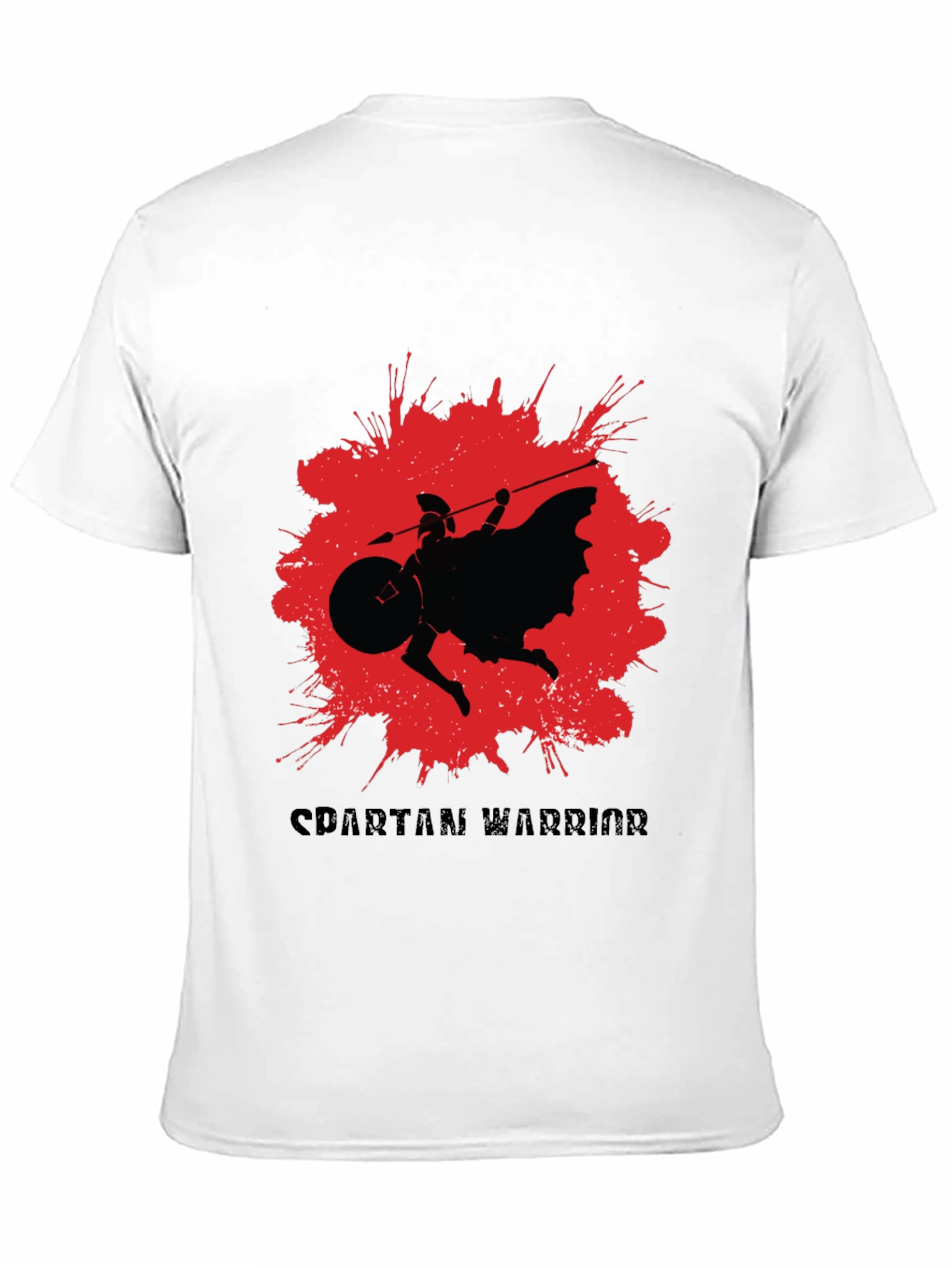 Spartan Warrior Graphic T-Shirt - Black