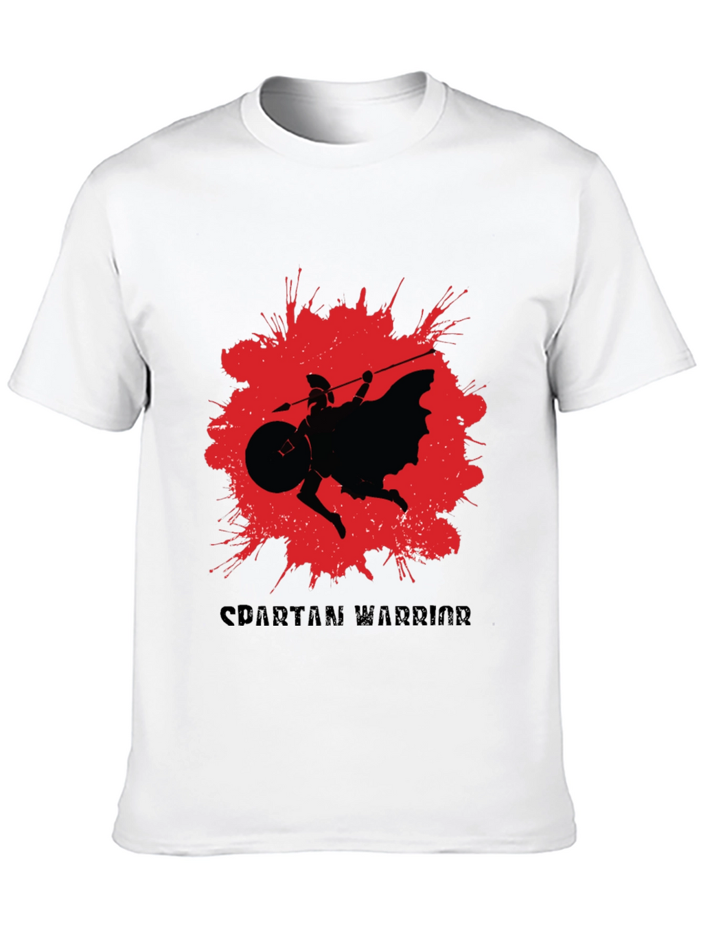 Spartan Warrior Graphic T-Shirt - Black