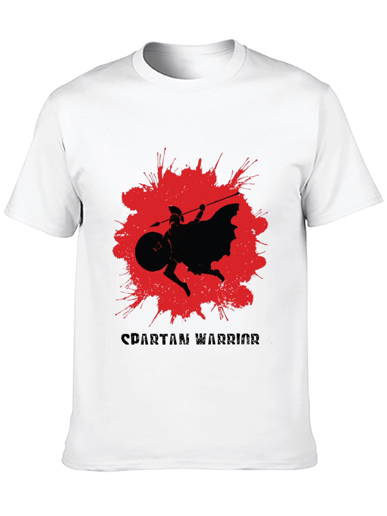 Spartan Warrior Graphic T-Shirt - Black