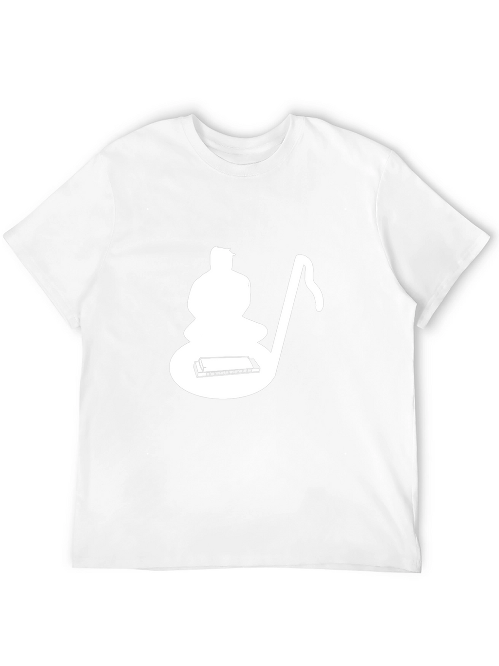 Musical Meditative Mans Black Graphic T-Shirt