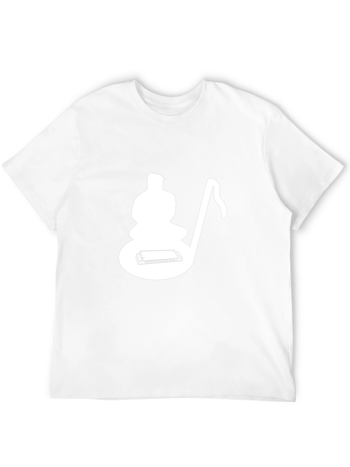 Musical Meditative Mans Black Graphic T-Shirt
