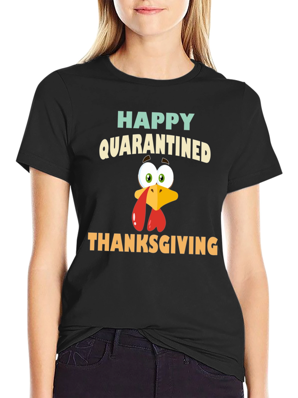 Happy Quarantined Thanksgiving Turkey Graphic Tee