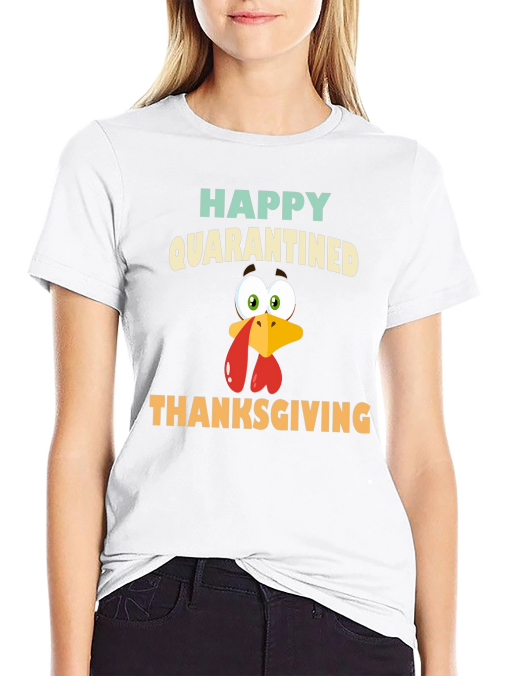 Happy Quarantined Thanksgiving Turkey Graphic Tee