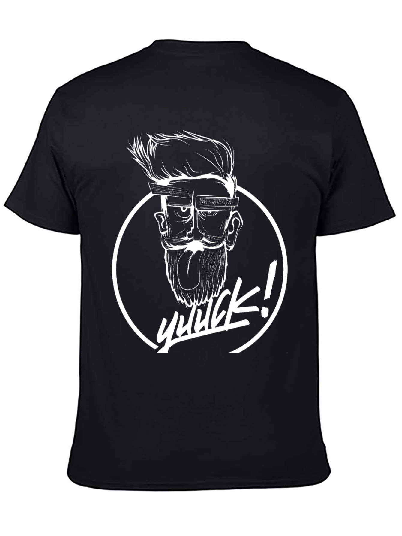 Whimsical YUUUCK! Graphic Tee - Black