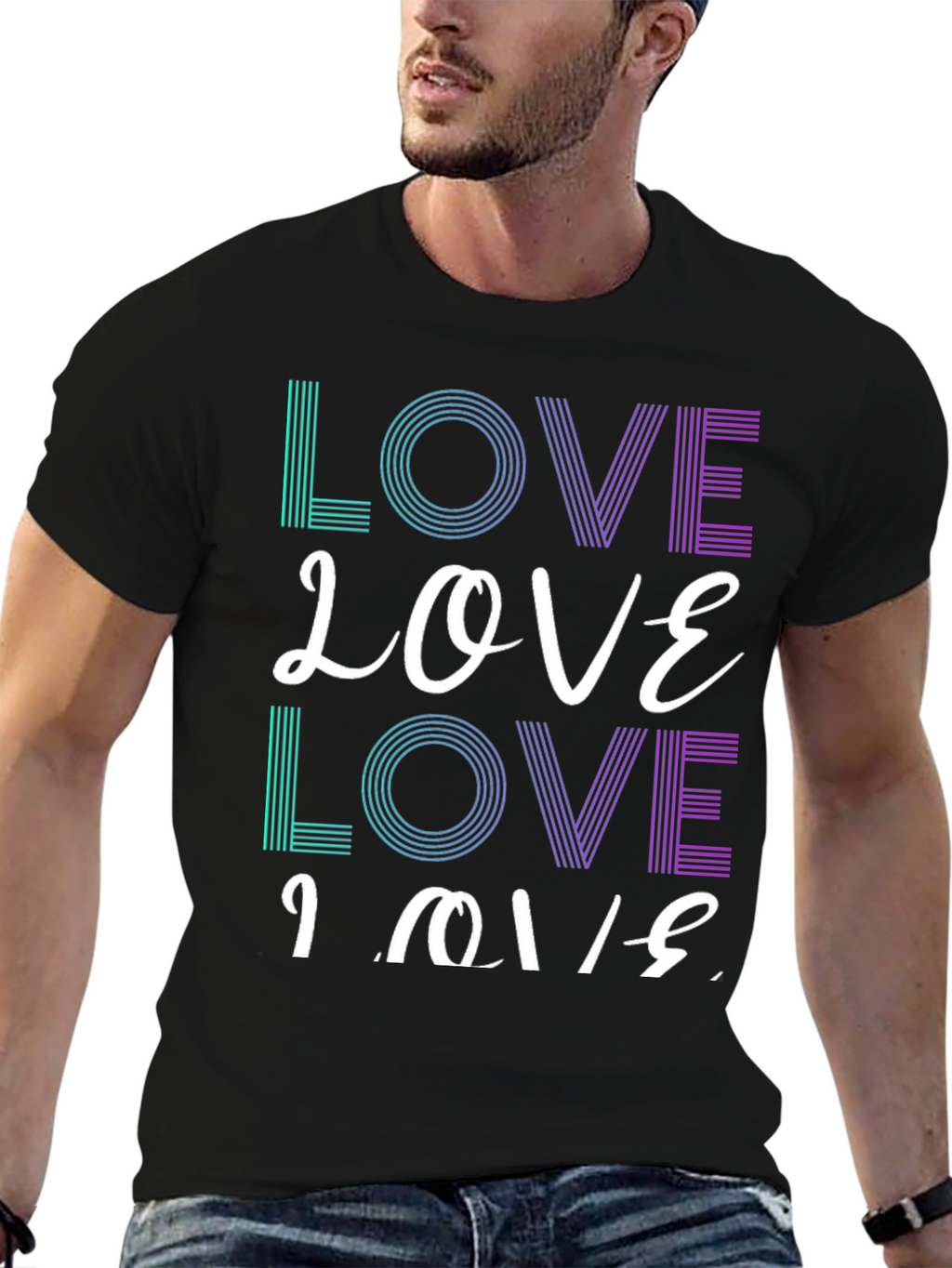 LOVE Graphic Print Tee Shirt