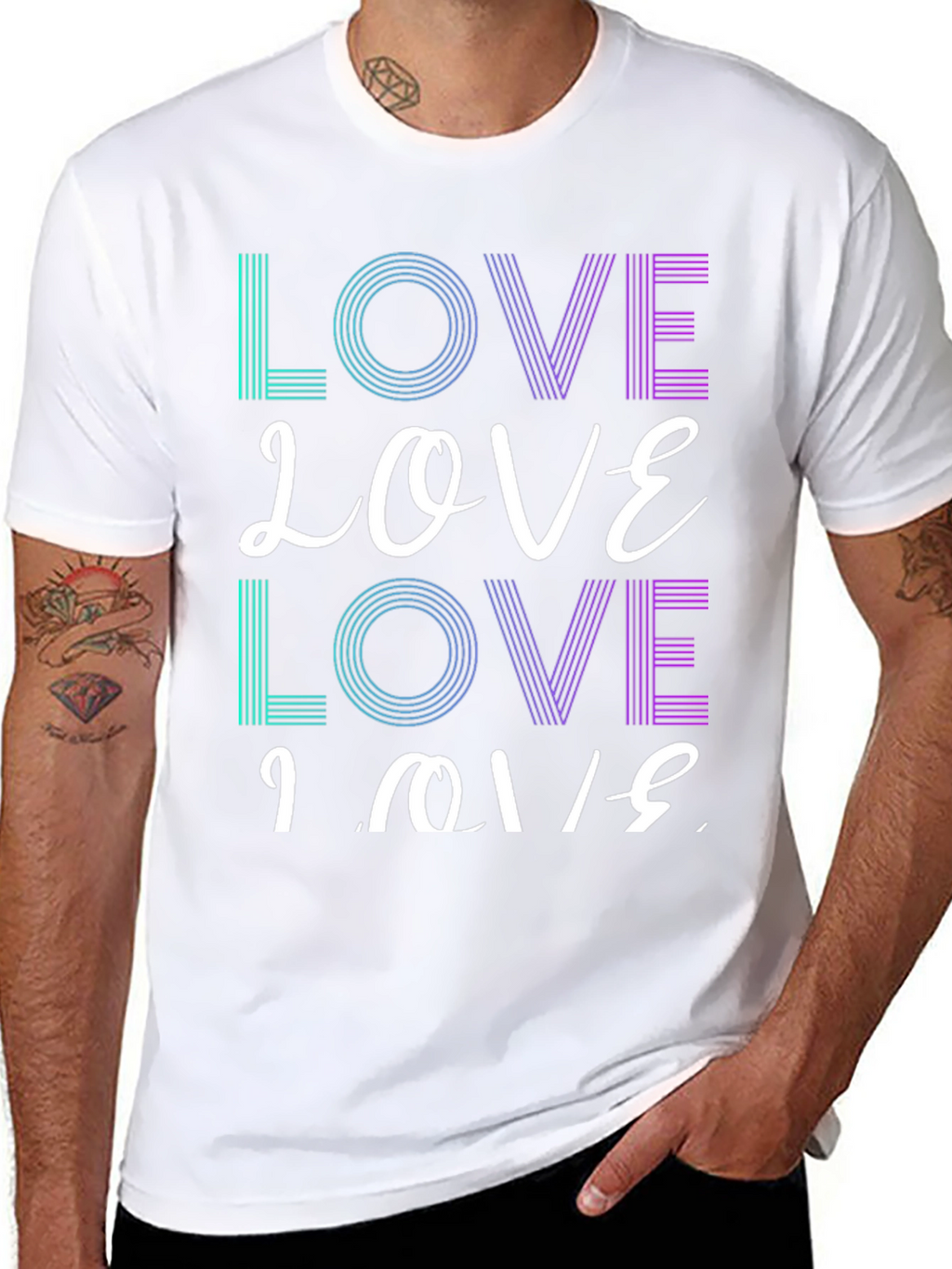 LOVE Graphic Print Tee Shirt