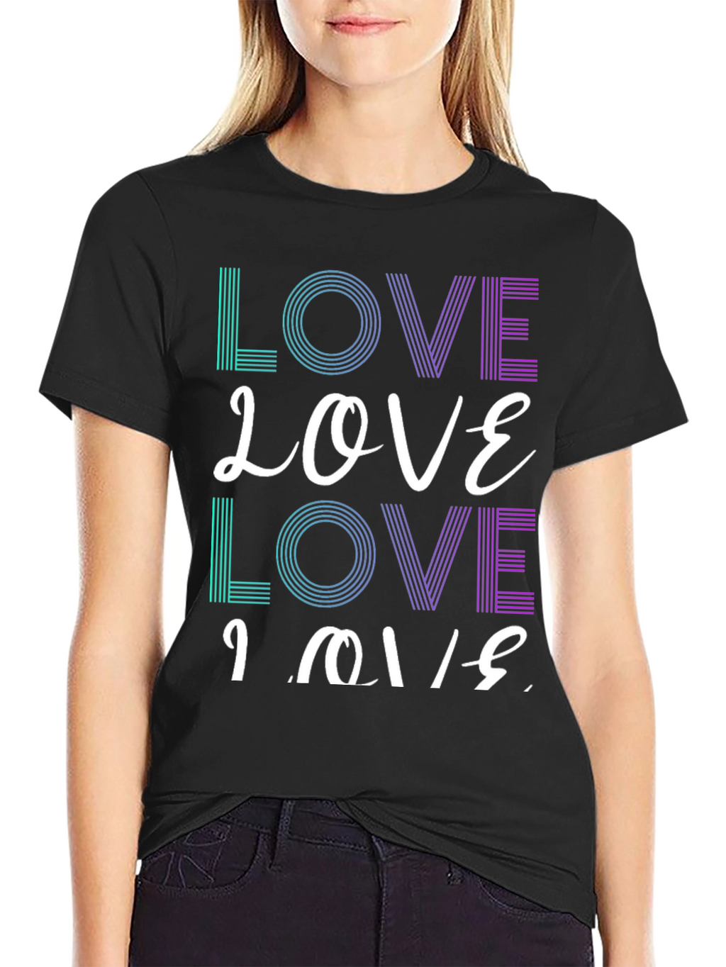 LOVE Graphic Print Tee Shirt