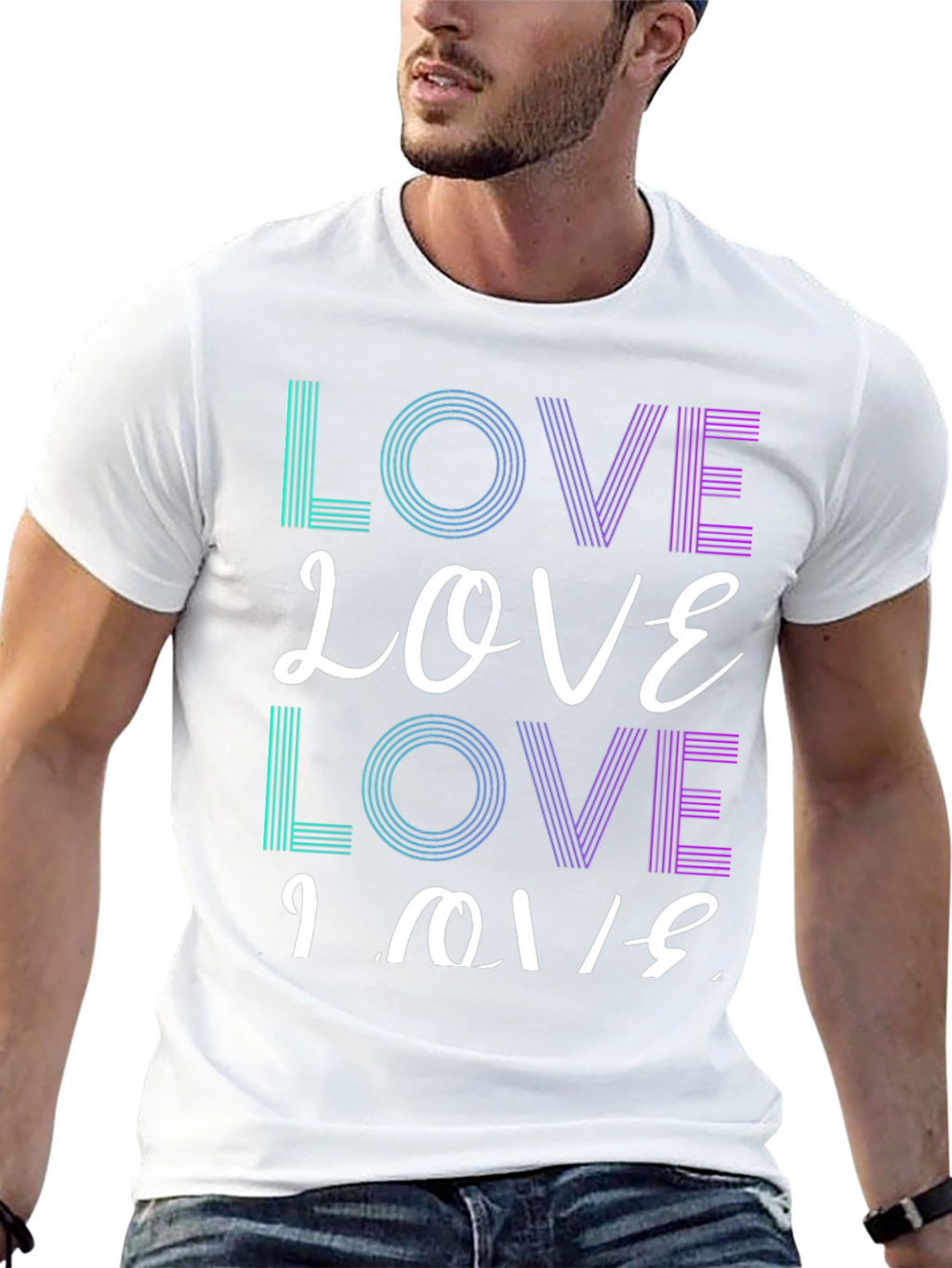 LOVE Graphic Print Tee Shirt