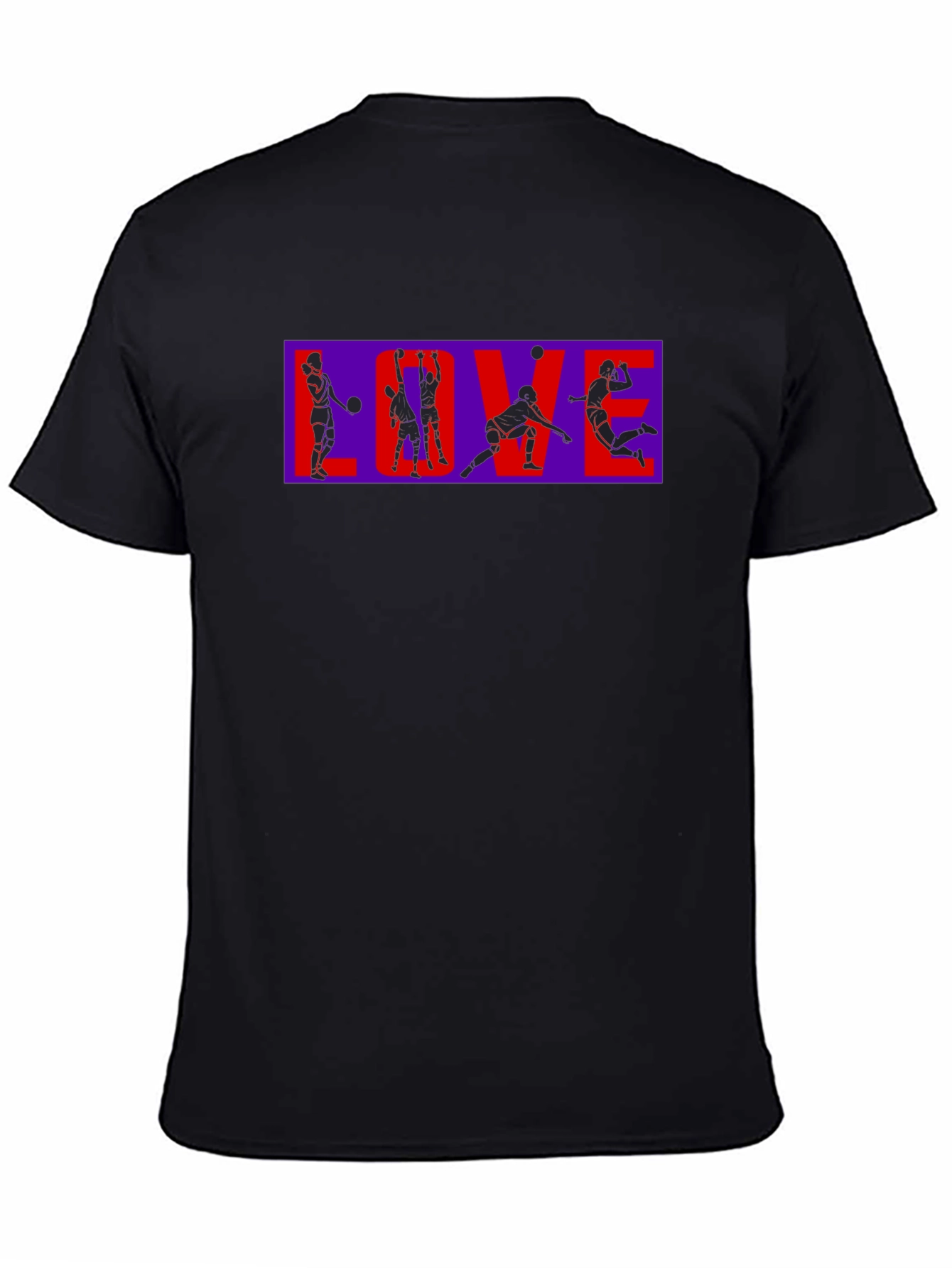 Volleyball Love Black T-Shirt