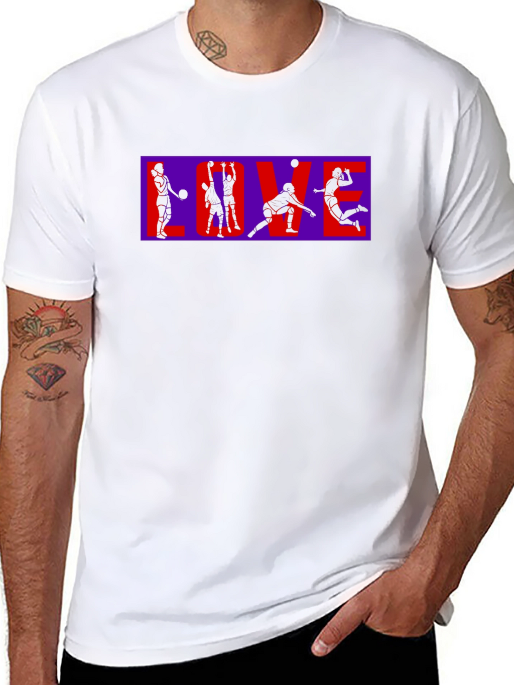 Volleyball Love Black T-Shirt