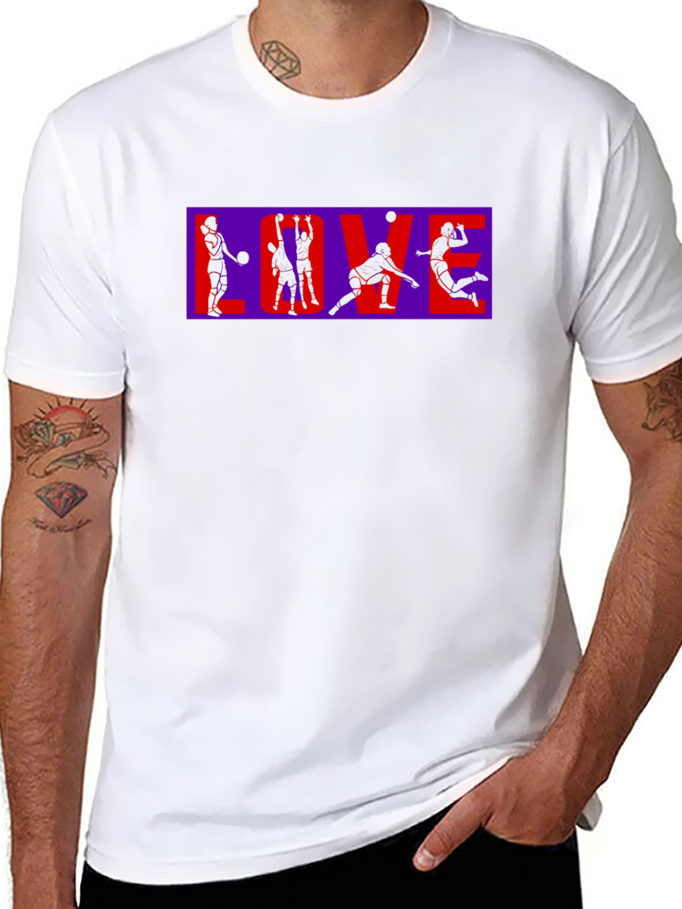 Volleyball Love Black T-Shirt