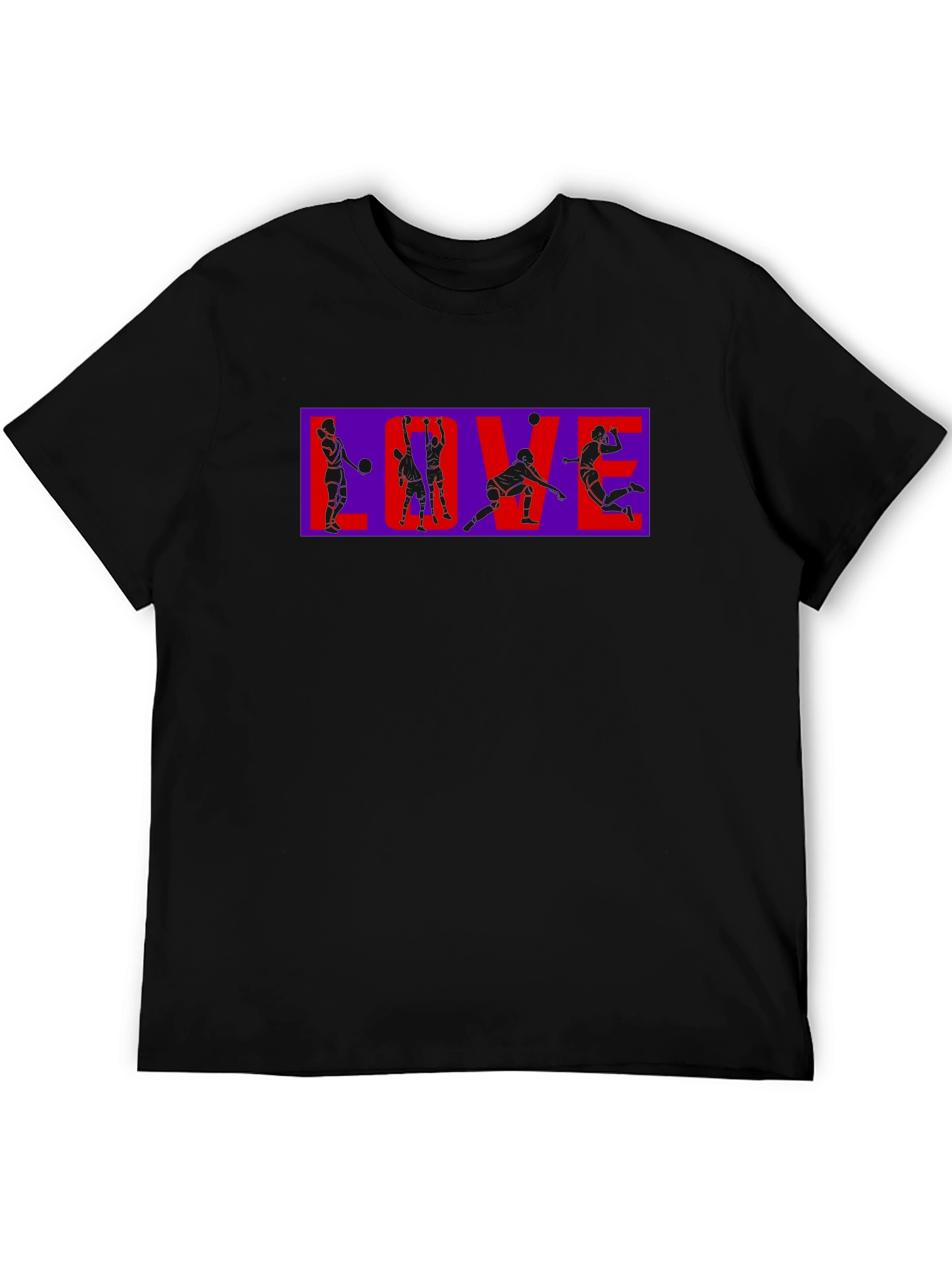Volleyball Love Black T-Shirt