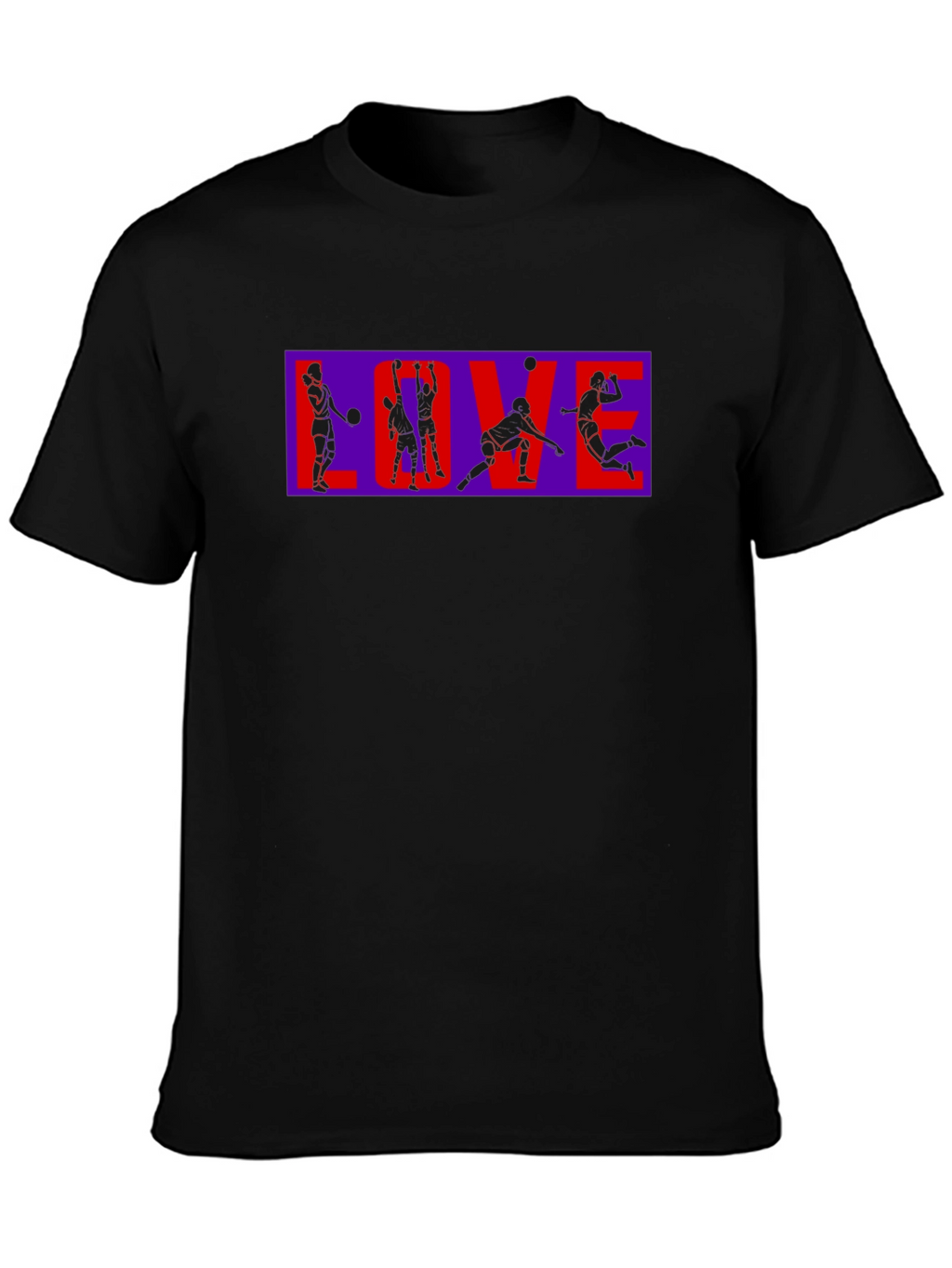 Volleyball Love Black T-Shirt