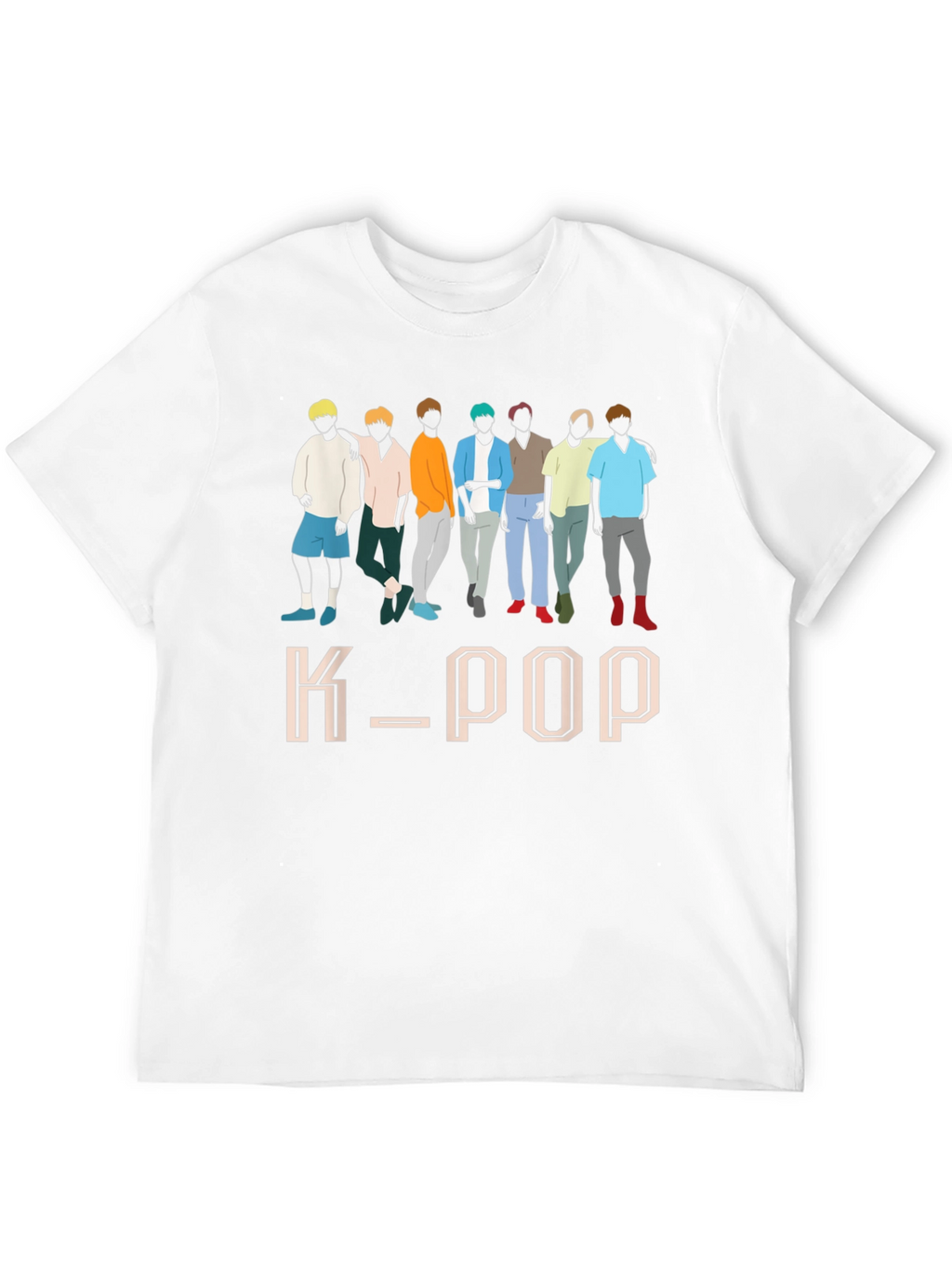 K-Pop Idol Group Graphic Black T-Shirt
