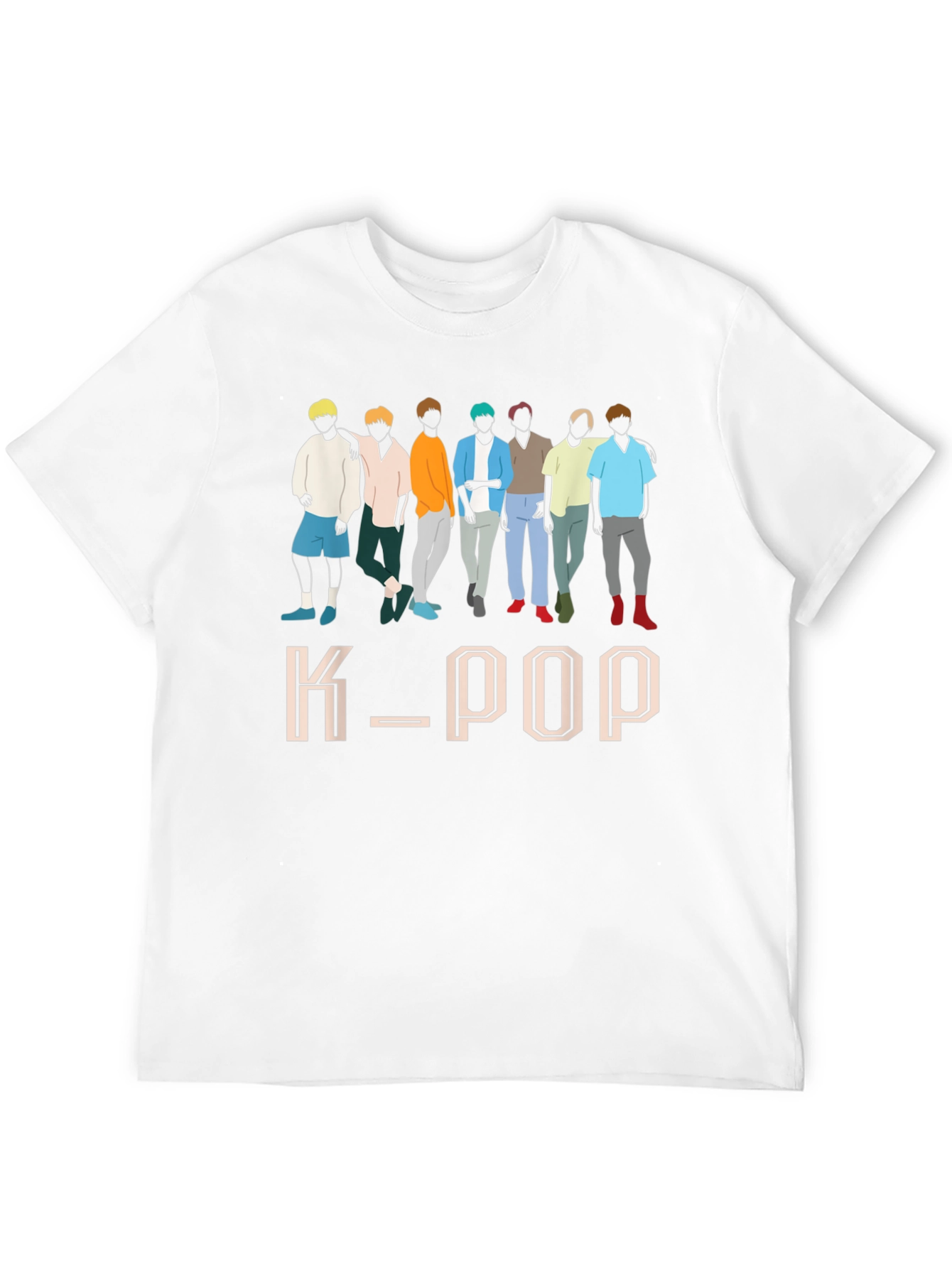 K-Pop Idol Group Graphic Black T-Shirt