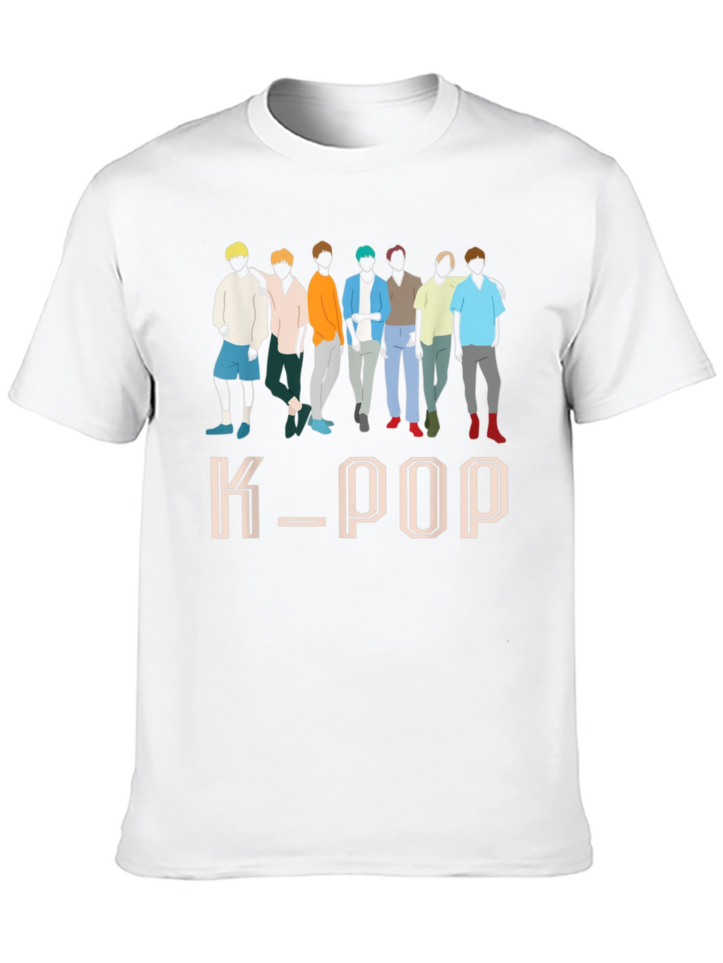 K-Pop Idol Group Graphic Black T-Shirt