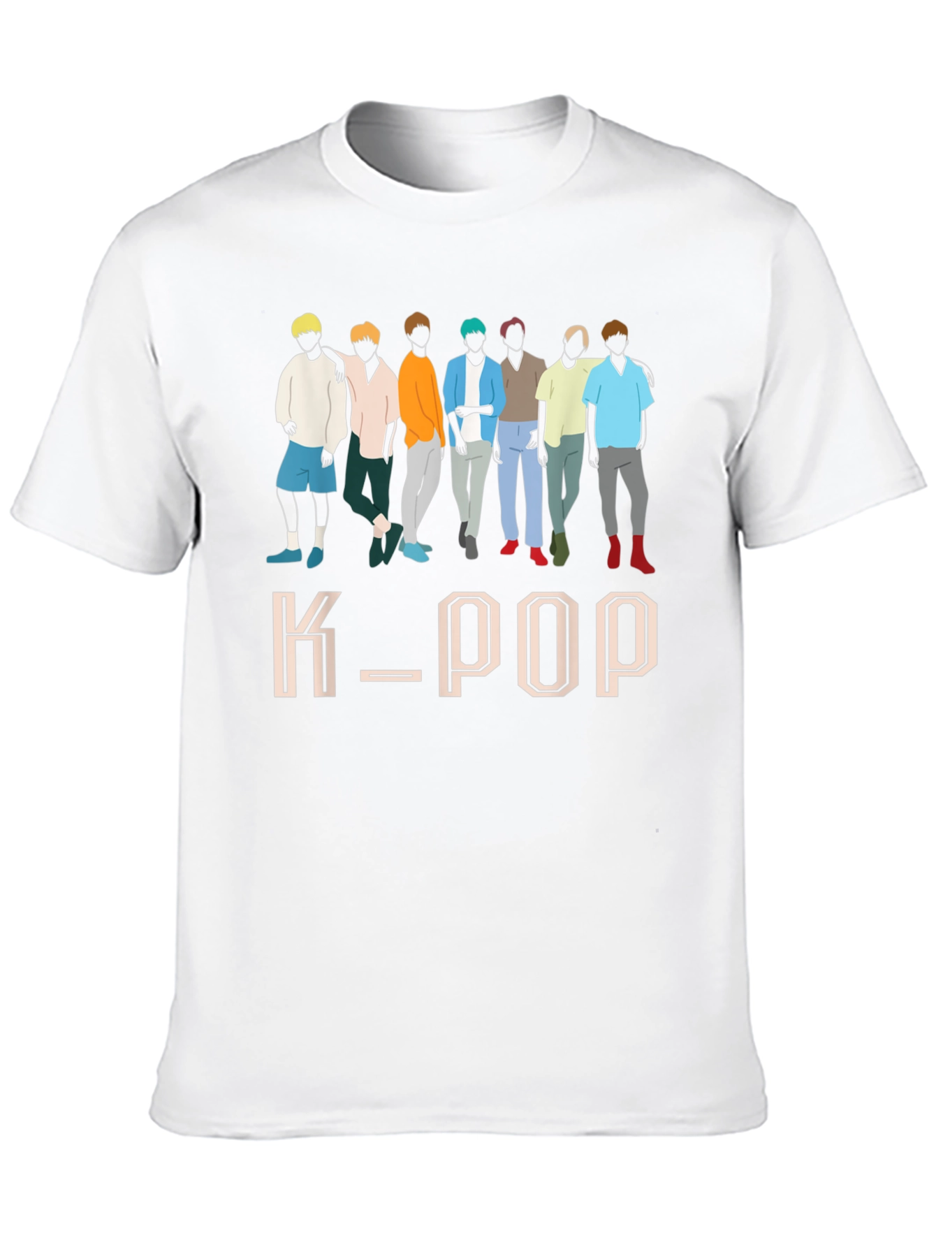 K-Pop Idol Group Graphic Black T-Shirt