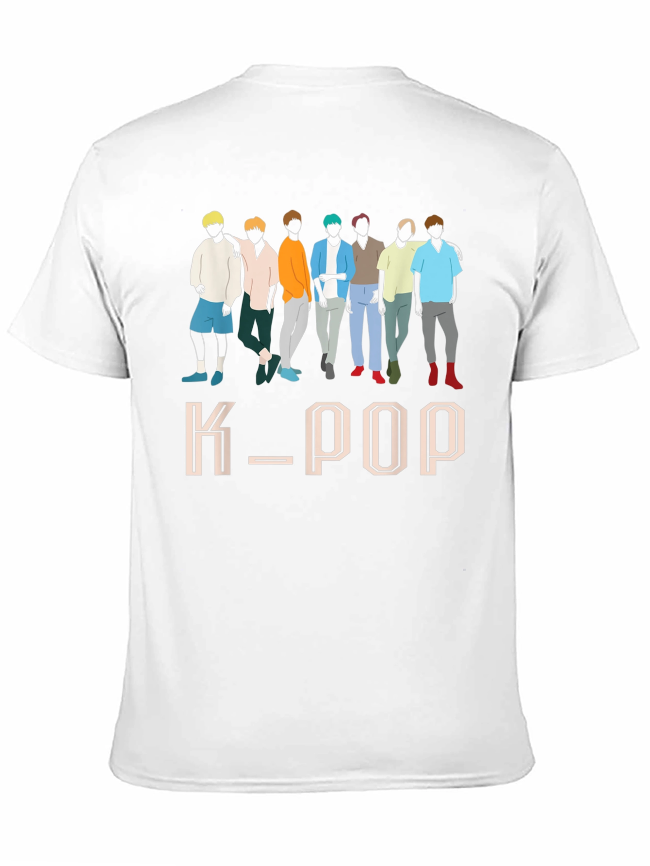 K-Pop Idol Group Graphic Black T-Shirt