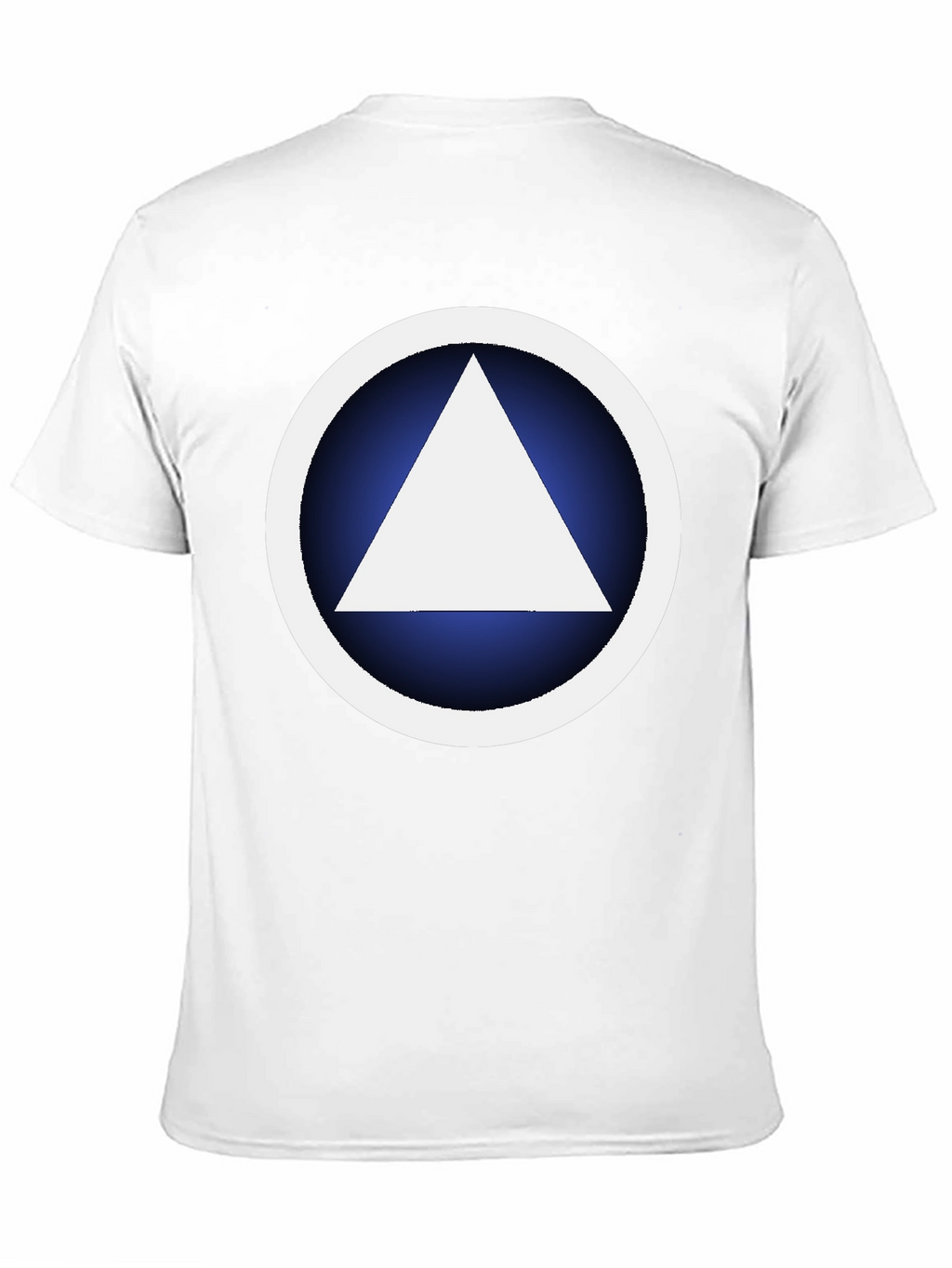 Geometric Graphic T-Shirt - White Triangle Design