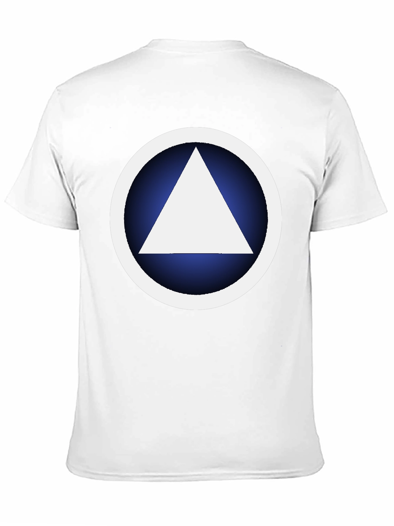 Geometric Graphic T-Shirt - White Triangle Design