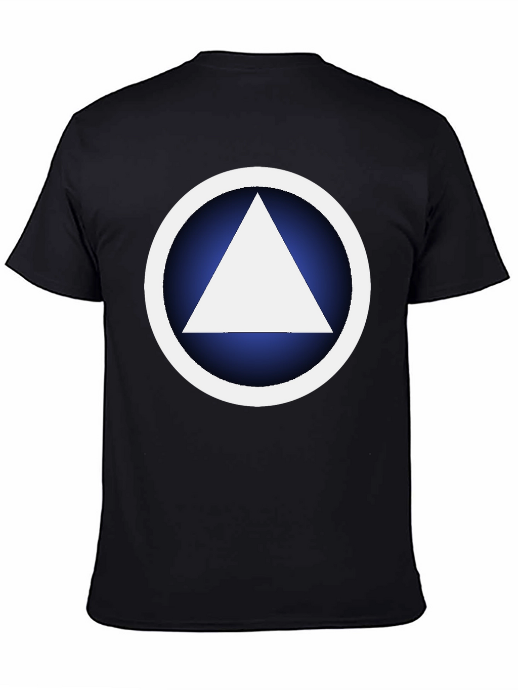 Geometric Graphic T-Shirt - White Triangle Design