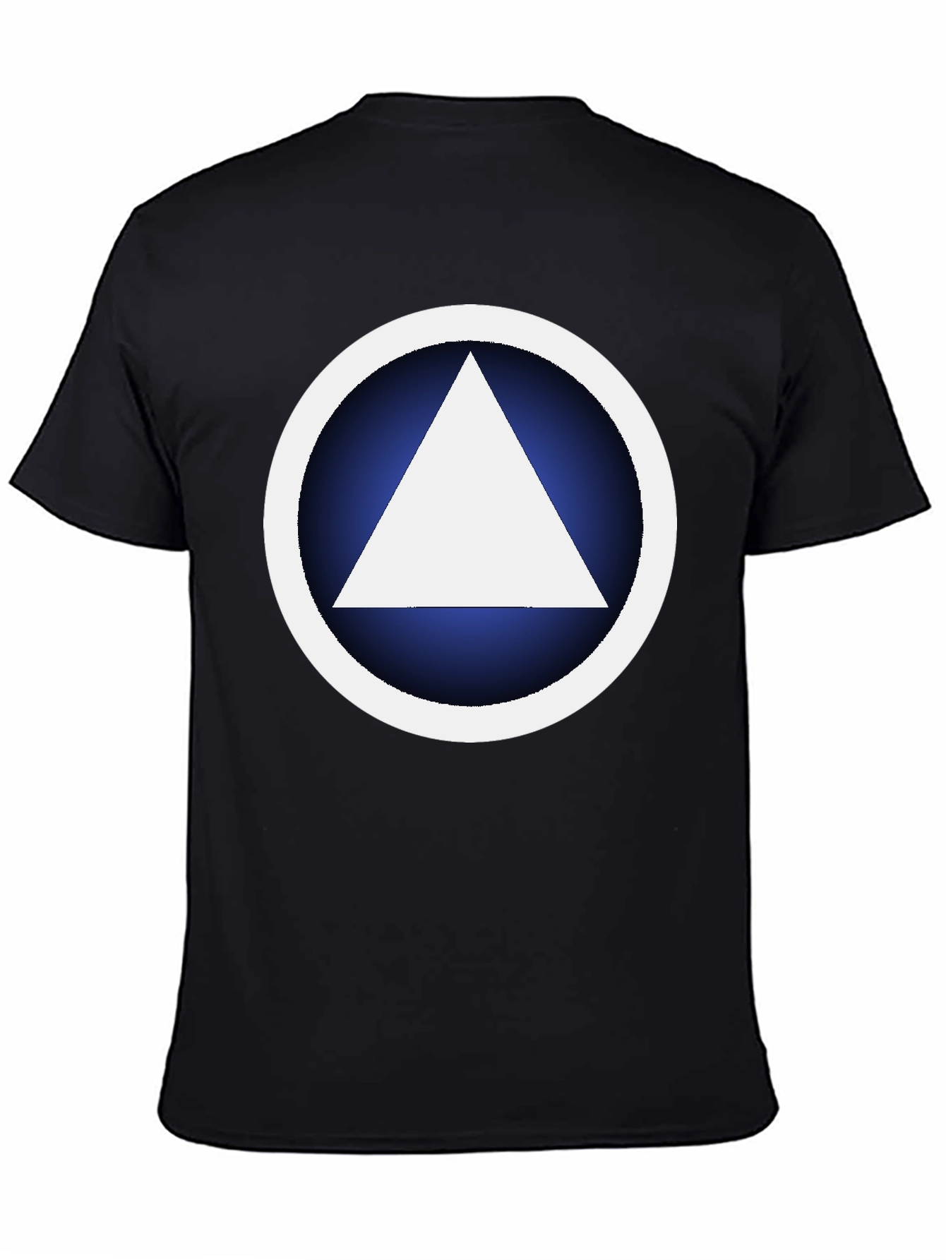 Geometric Graphic T-Shirt - White Triangle Design