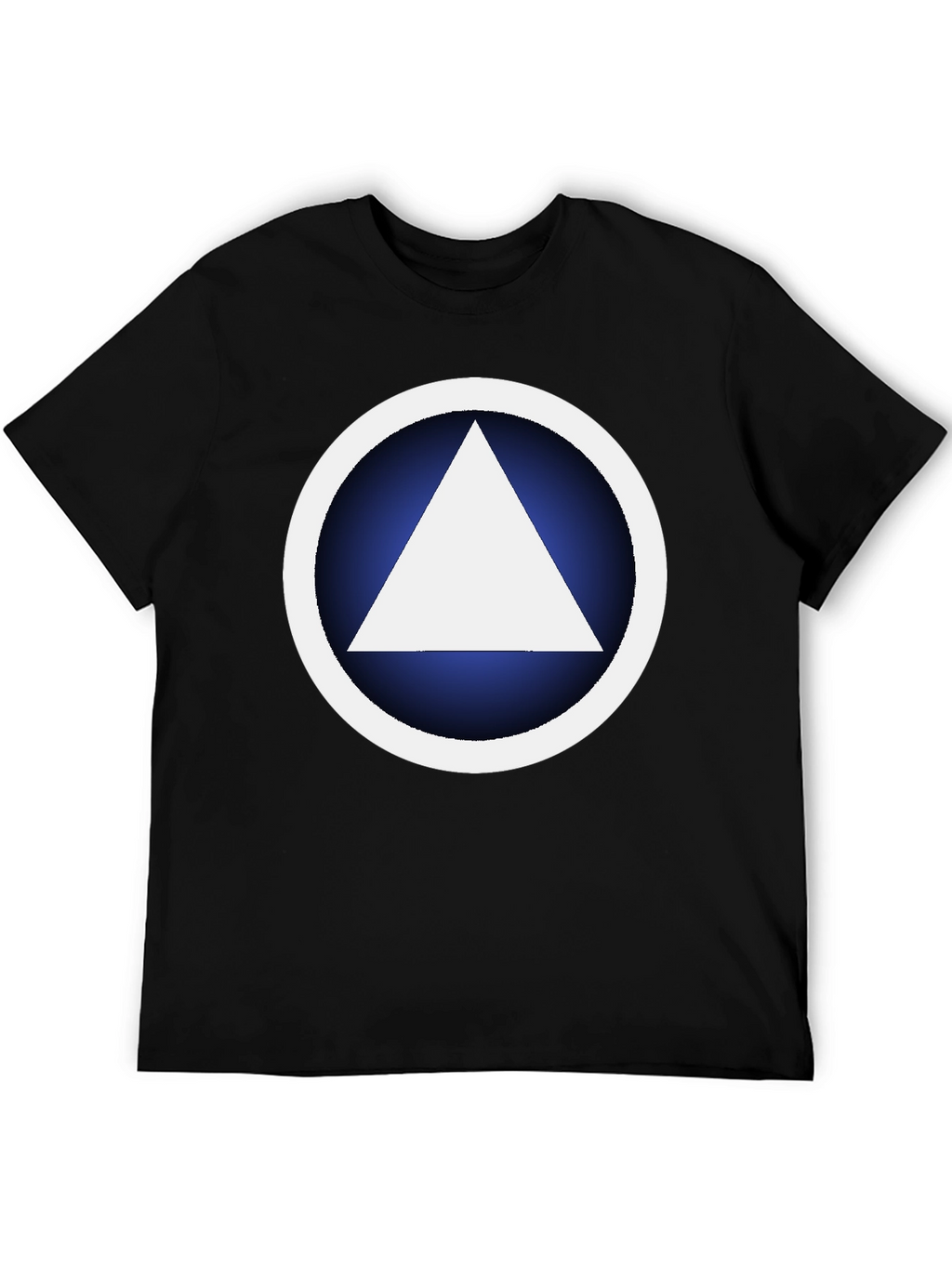 Geometric Graphic T-Shirt - White Triangle Design