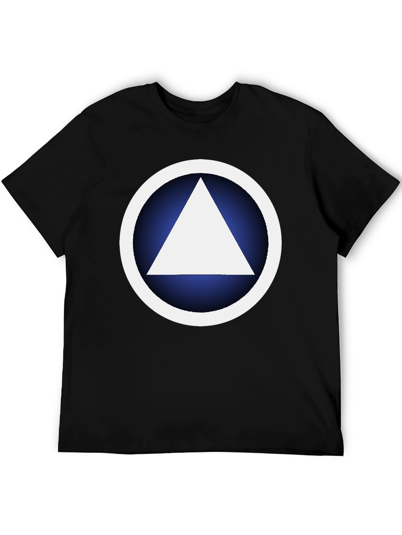Geometric Graphic T-Shirt - White Triangle Design