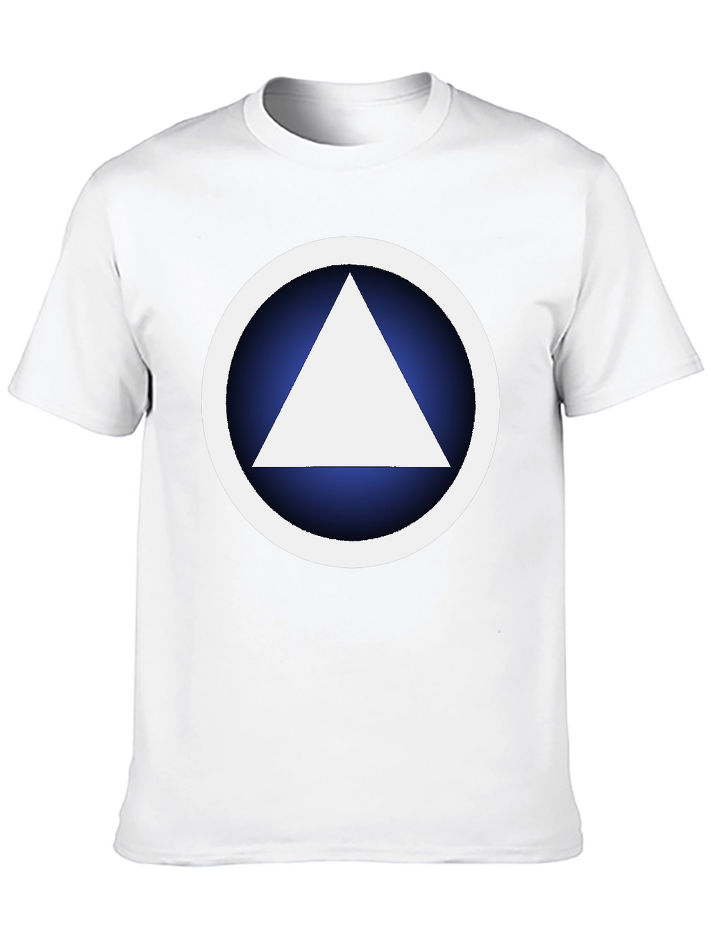 Geometric Graphic T-Shirt - White Triangle Design