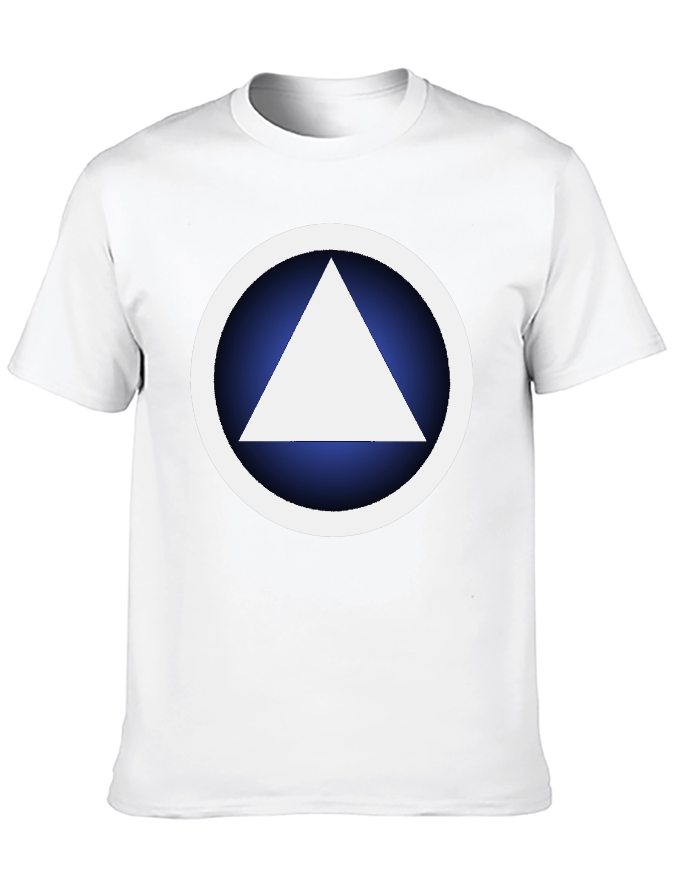 Geometric Graphic T-Shirt - White Triangle Design