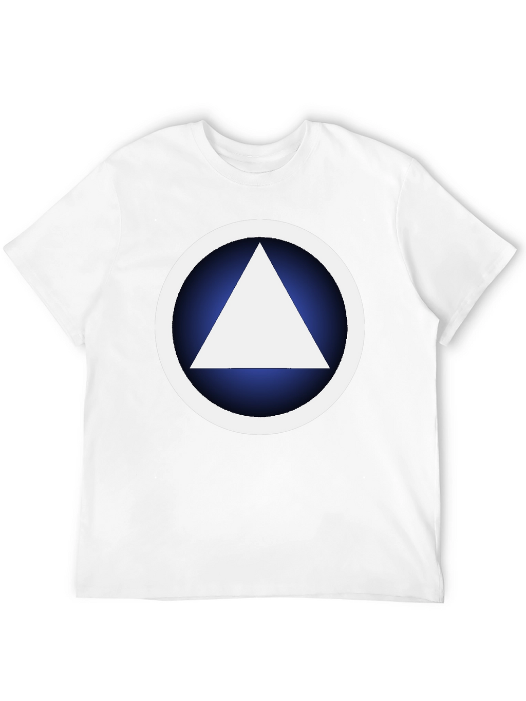 Geometric Graphic T-Shirt - White Triangle Design