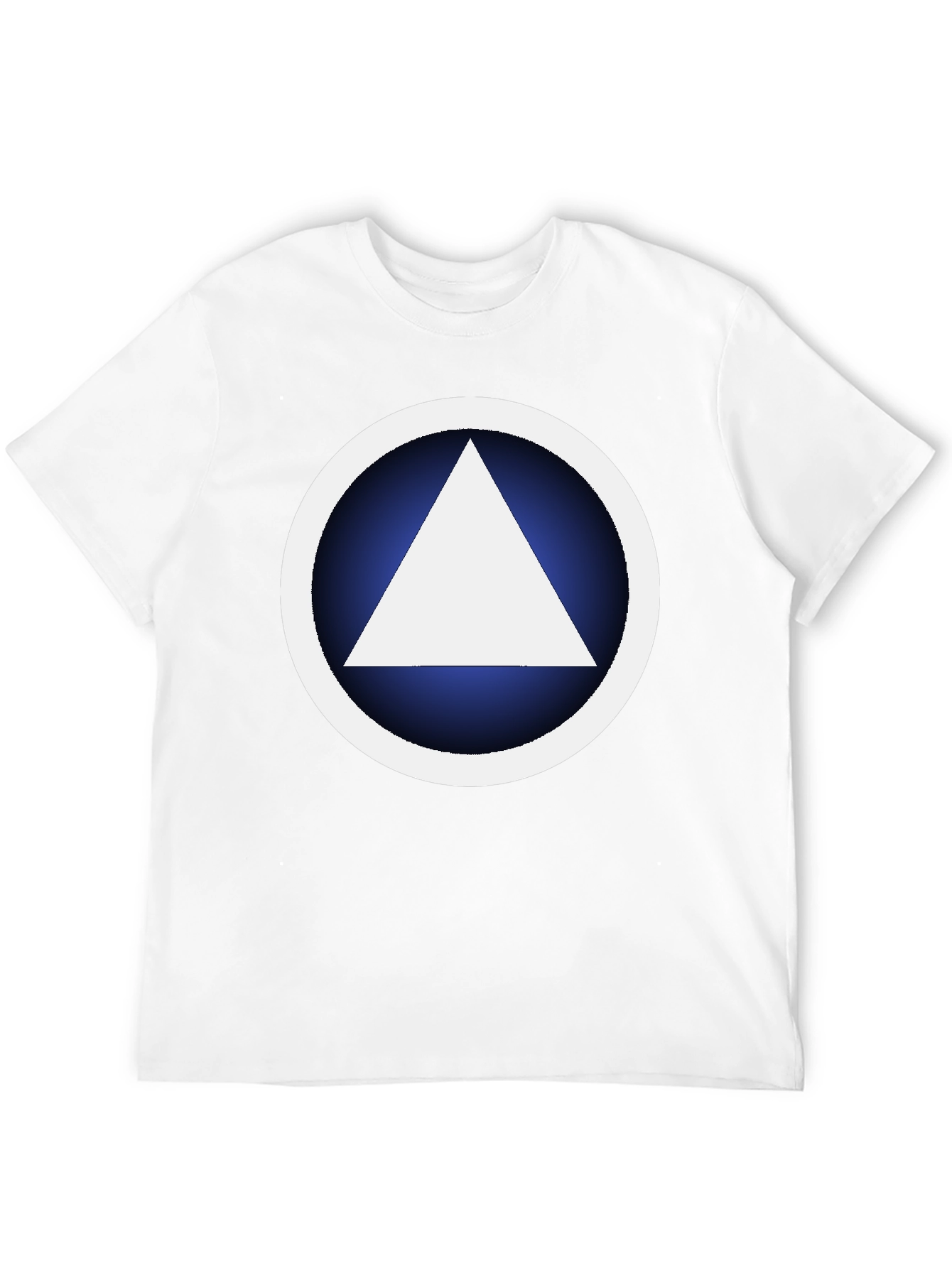 Geometric Graphic T-Shirt - White Triangle Design