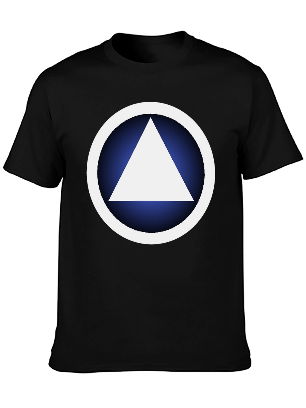 Geometric Graphic T-Shirt - White Triangle Design